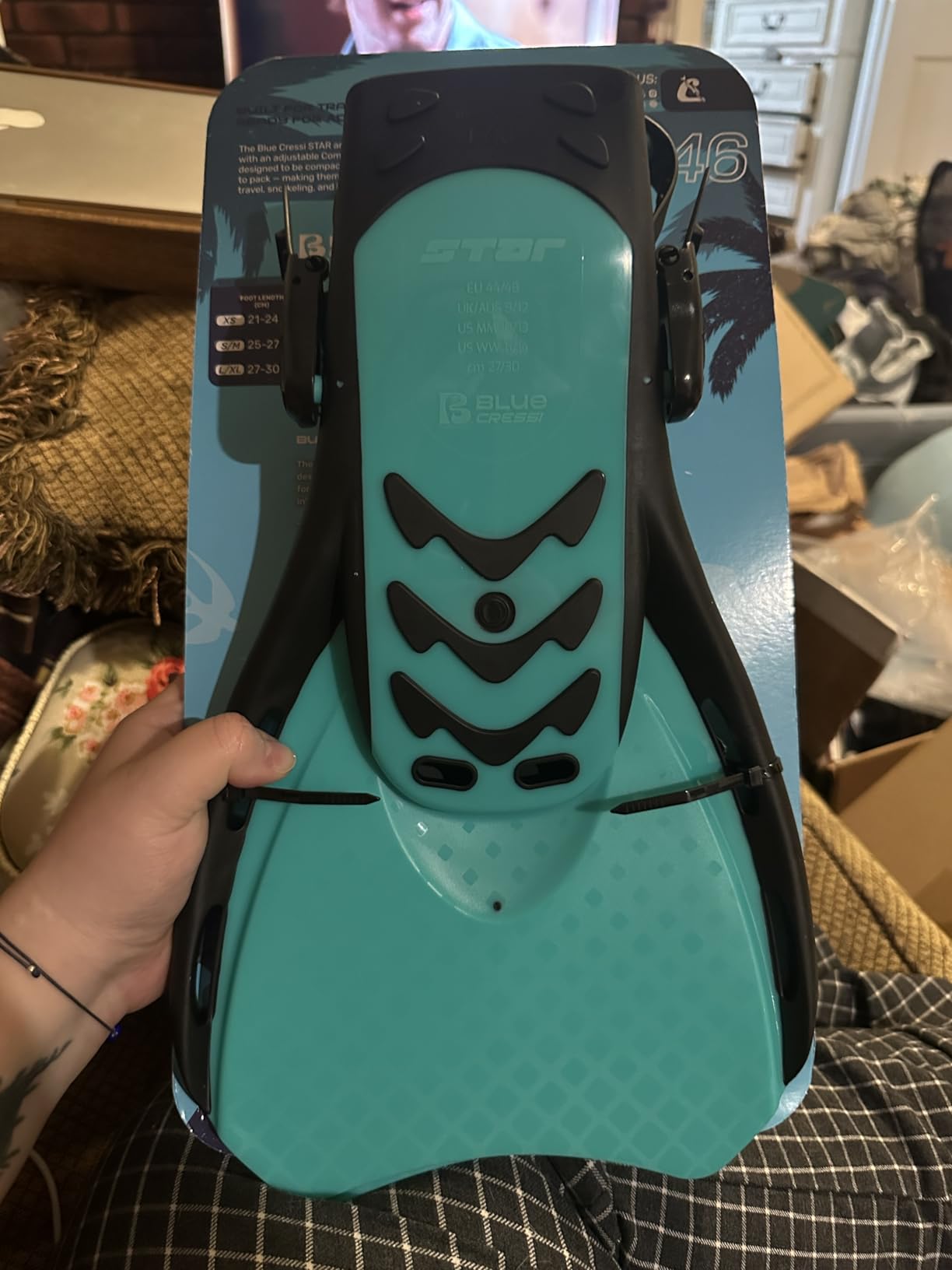 Cressi Star Short Adjustable Open Heel Fins - Light for Travel, Robust and Durable Design - Designed in Italy customer photo 2
