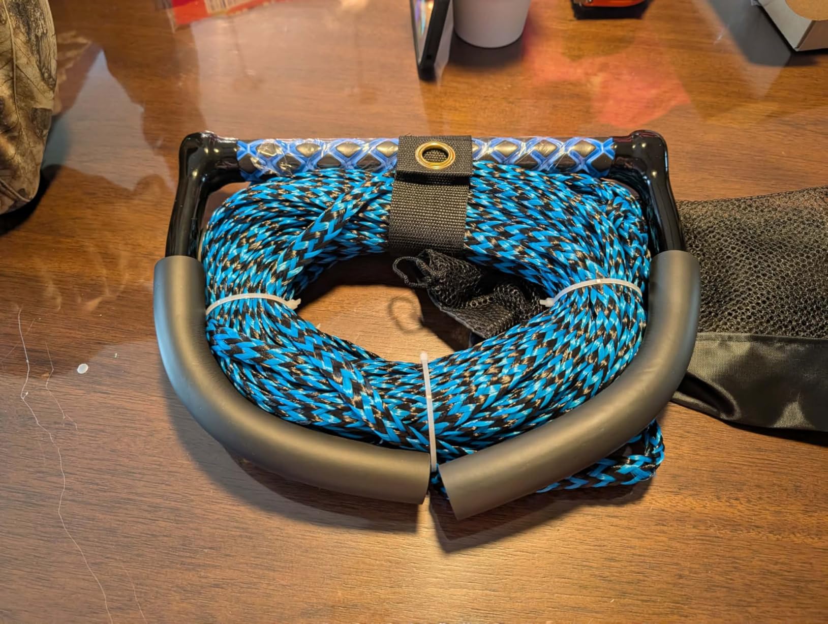 75FT No Stretch Wakeboard Rope and Handle, Floating Dyneema Wakeboard Tow Rope, 4 Sections Adjustable Water Ski Ropes for Wakeboarding, Waterskiing, Kneeboarding and Wakesurfing customer photo 2