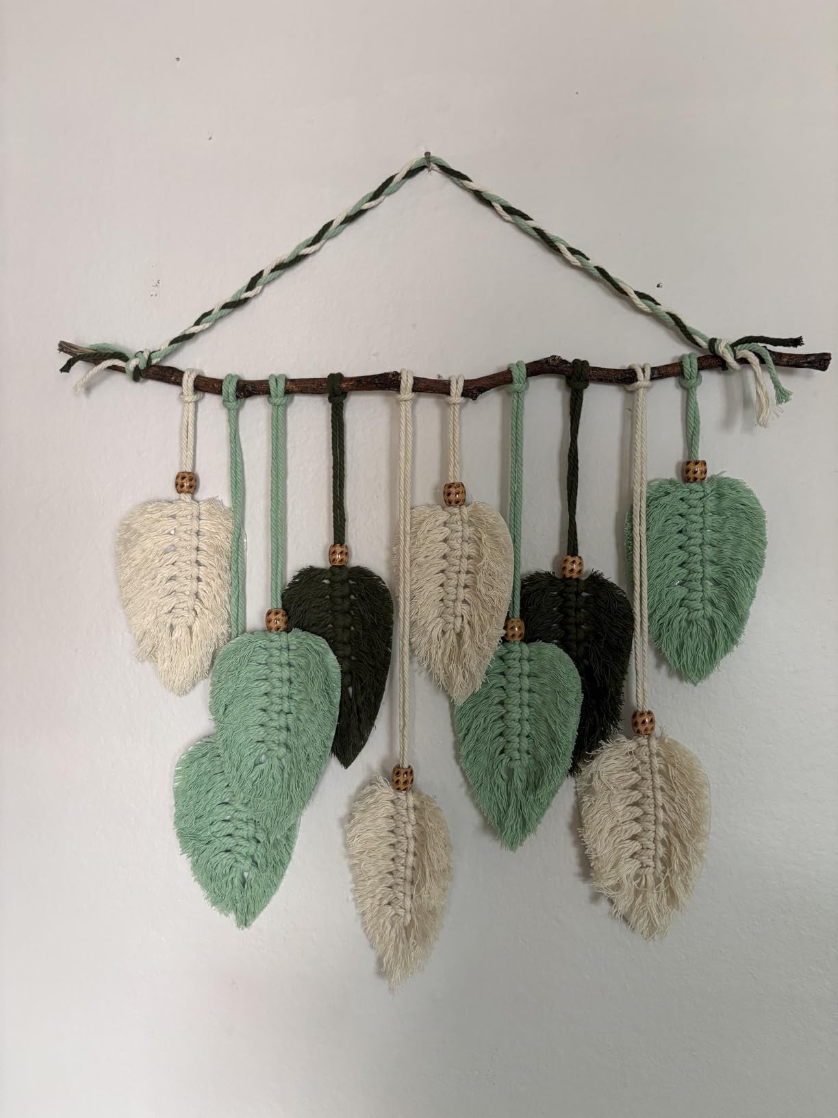 Ewparts Art Craft Macrame Kits for Adult Beginner with Instruction Book, Online Tutorials,Macrame Cord 3mm,Wood Ring/Beads,Wooden Dowel,Key Rings,Key Chain to Make Wall Hanging,Keychain,Boho Decor customer photo 1