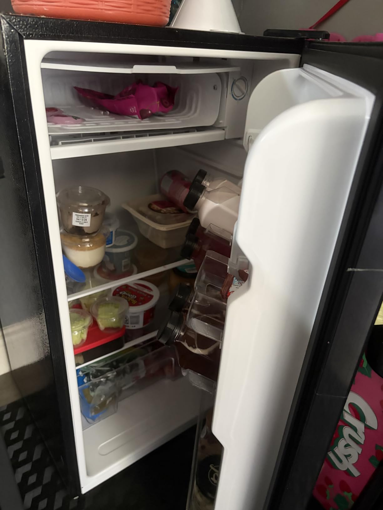 3.2 Cu Ft Mini Fridge with Freezer - Energy Efficient, Large Capacity Single Door Upright Freezer for Bedroom, Office & Dorm | Small Fridge, Reversible Door, ETL Certified(Black) customer photo 1