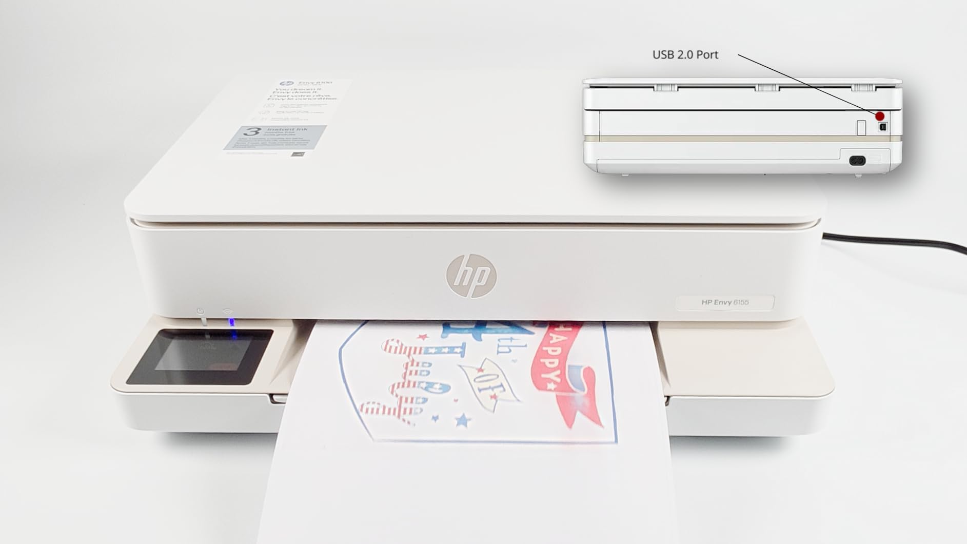 HP Envy 6155 Wireless All-in-One Color Inkjet Printer, Print, Scan, Copy, Duplex Printing Best-for-Home, 3 Month Trial of Instant Ink Included, AI-Capable (C2WR7A) customer photo 2