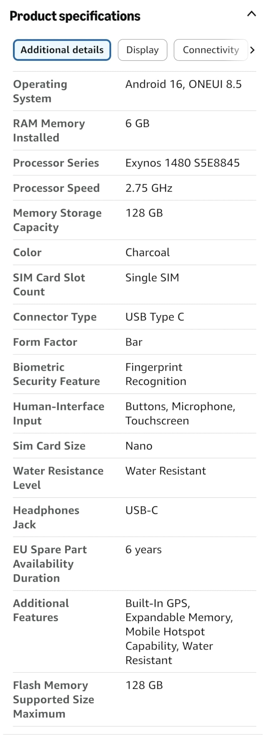 Galaxy A37 5G (2026), Unlocked Android Smartphone, 128GB, AMOLED Display, Triple Camera, IP68, Slim Phone, 5000mAh Battery, US Version, US 1 Yr Warranty, Awesome Charcoal customer photo 2