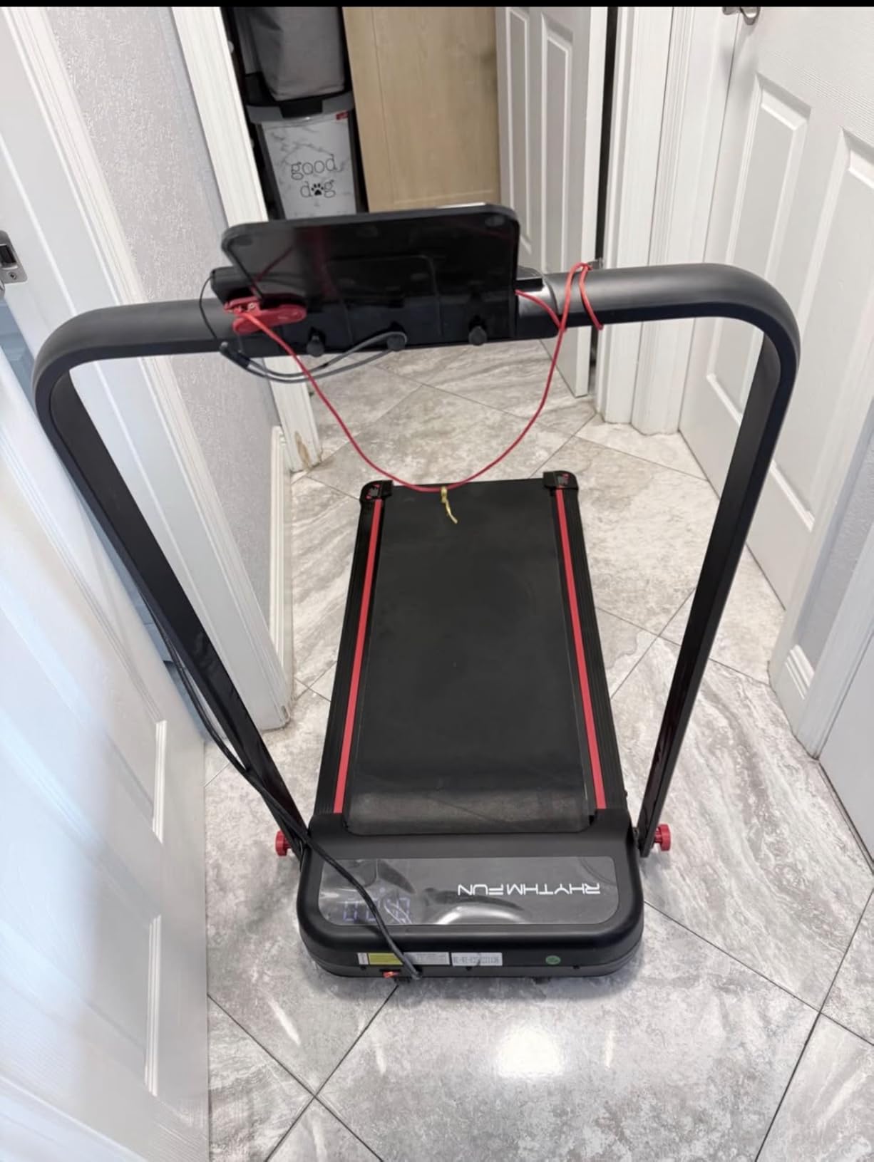 RHYTHM FUN Treadmill with Incline, Walking Pad with Handle Bar,300lbs Walking Pad with APP, Portable Folding Walking Treadmills for Home/Office with Low Noise customer photo 1