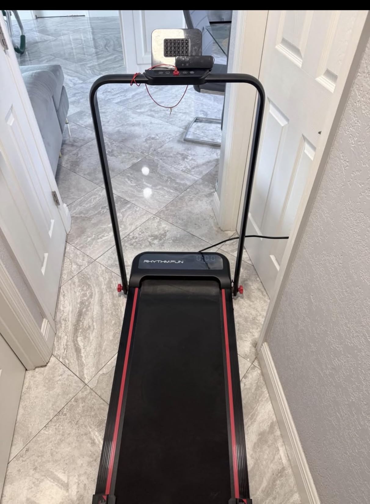 RHYTHM FUN Treadmill with Incline, Walking Pad with Handle Bar,300lbs Walking Pad with APP, Portable Folding Walking Treadmills for Home/Office with Low Noise customer photo 2