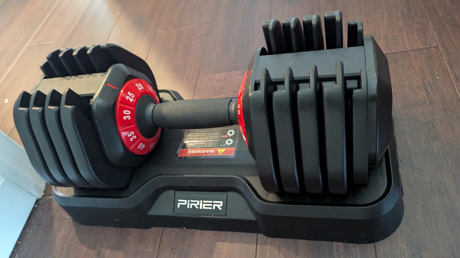PIRIER Adjustable Dumbbell Set 50LB, 18-in-1 Free Weight Adjustable Dumbbells, One-Hand Twist Adjust, Space-Saving Design, Home Gym Strength Training Equipment for Men & Women customer photo 2