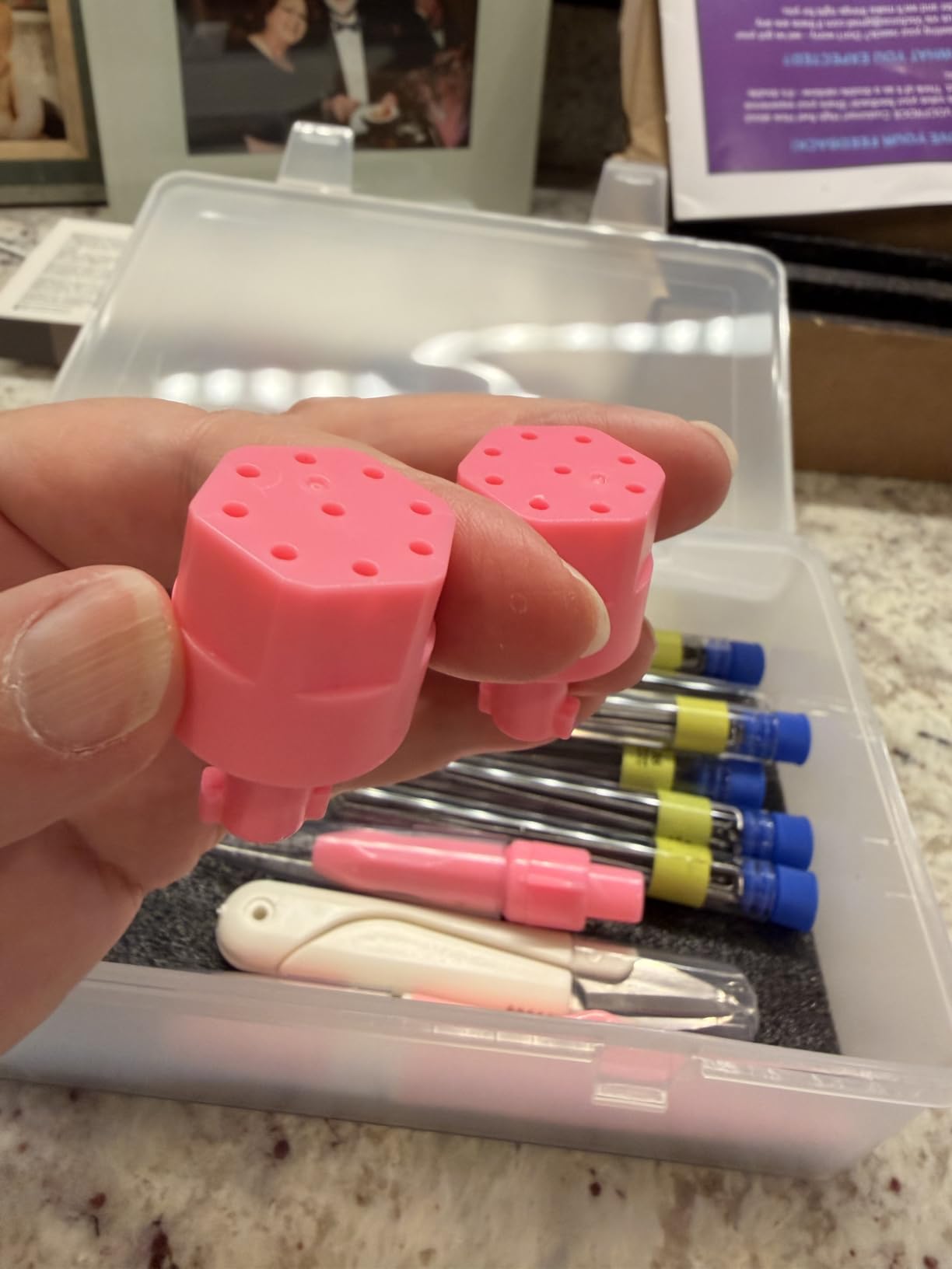 Vocforce Electric Needle Felting Tool for 4X Faster Felting, 3-Speed 1~9 Multi Needles Felting Machine with 79pcs Supplies for Felted Animals & Wool Crafting - Pink customer photo 1