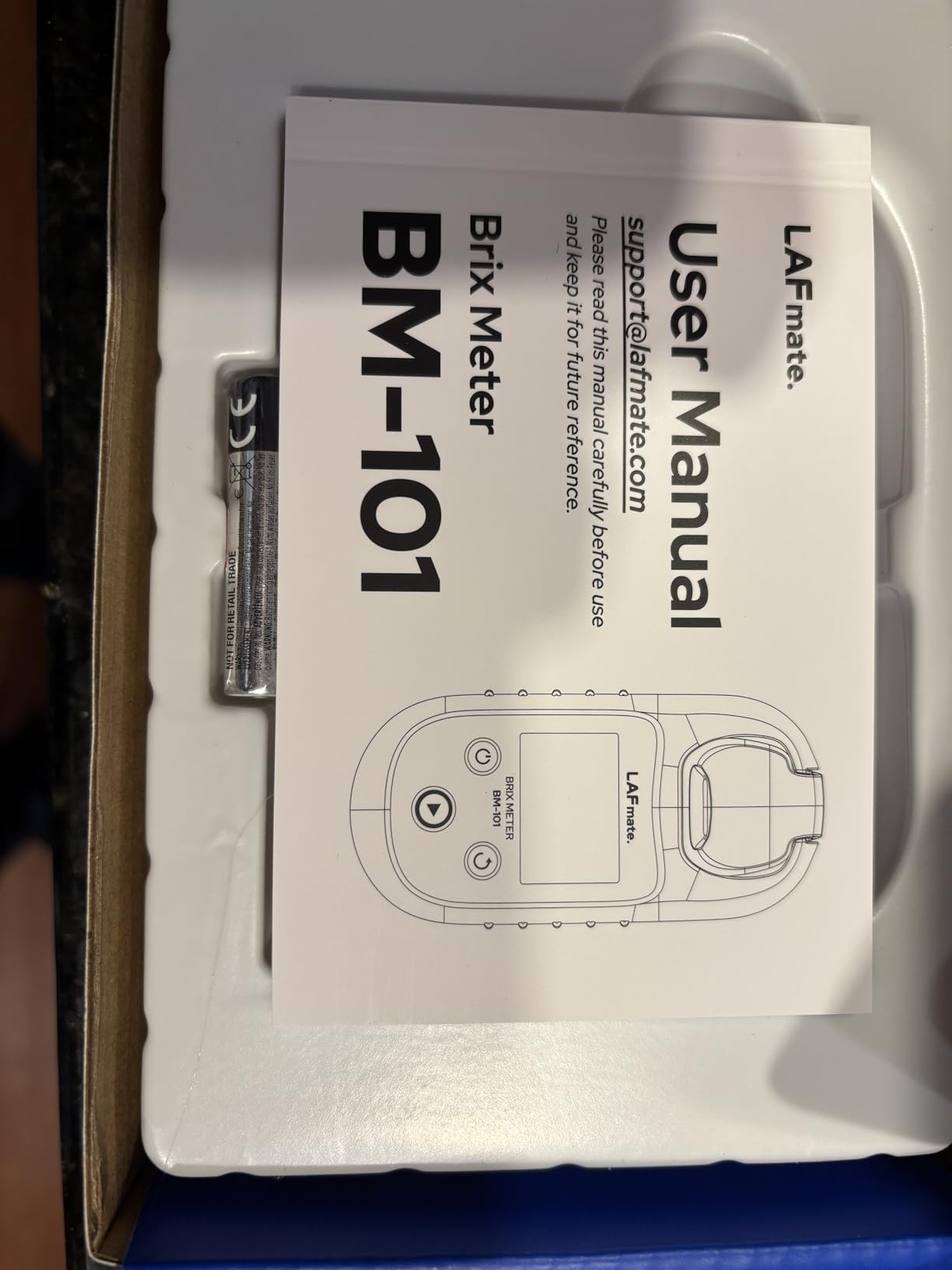 Brix Refractometer 0-95% +/-0.2%, Digital Refractometer with ATC, IP65 Brix Meter for Honey, Juice, Wine & Home Brewing, BM-101 customer photo 2