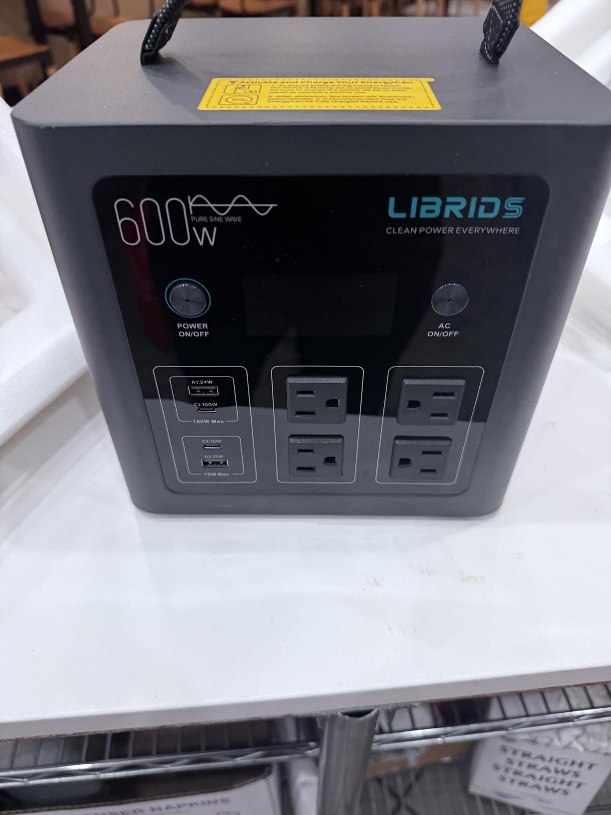 LIBRIDS Portable Power Station C600, 640Wh LiFePO4 Battery, 600W (Peak 1200W) Solar Generator, 1.5H Fast Charge, 10ms UPS, 8 Ports (4 AC) for Camping, Home Backup & Outages customer photo 1