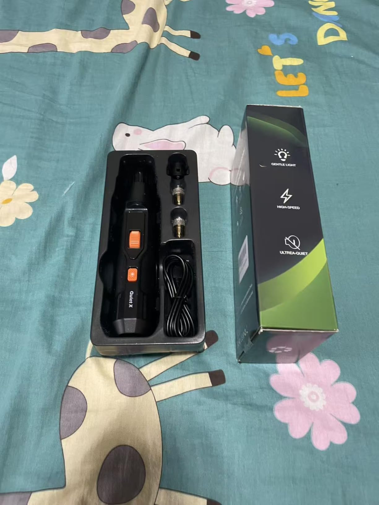 Quiet X 20dB Whisper-Quiet Dog Nail Grinder, No Vibration, 16000 RPM Constant Power Dog Nail Trimmer, Dual LED Lights, 7-Speed, Soothing Low Frequency Sound, for Small Medium Large Dogs customer photo 2