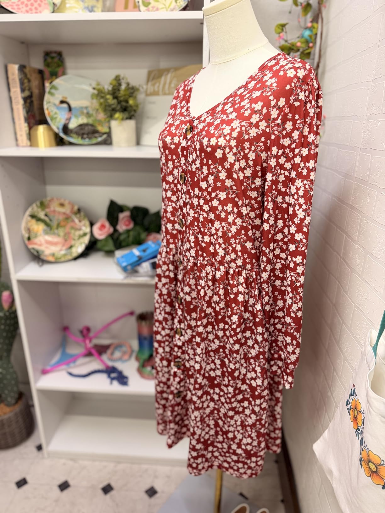 Female Mannequin Torso Sewing: Adjustable Height from 47.2 to 74.8 Inch Female Dress Form for Sewing and Clothing Display - Pinnable Mannequin with Support Metal Base Stand customer photo 1