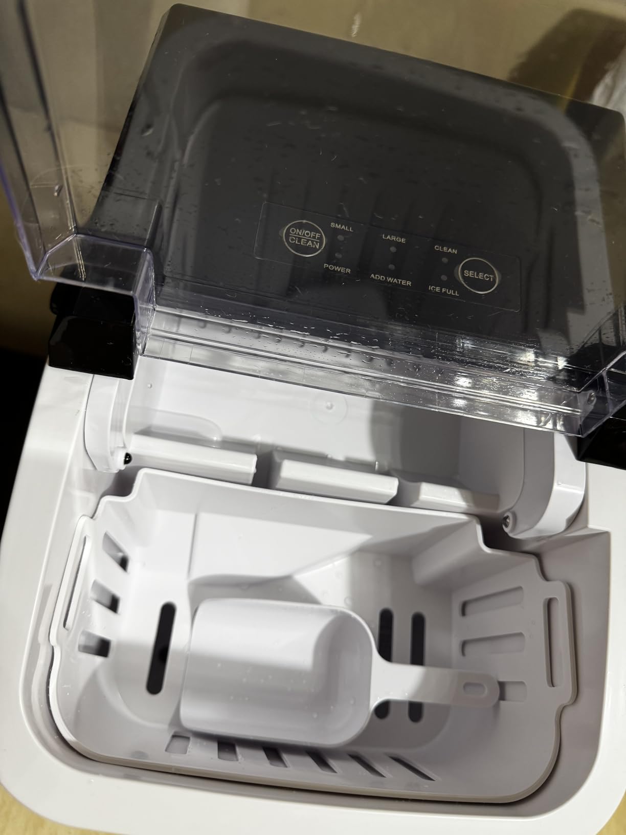 OLIXIS Countertop Ice Maker Machine with Handle, Auto-Cleaning Portable Ice Maker with Basket & Scoop, 26lbs in 24Hrs & 9 Ice Cubes in 6 Mins, 2 Ice Cube Sizes, for Home Party Camping RV, Black customer photo 2