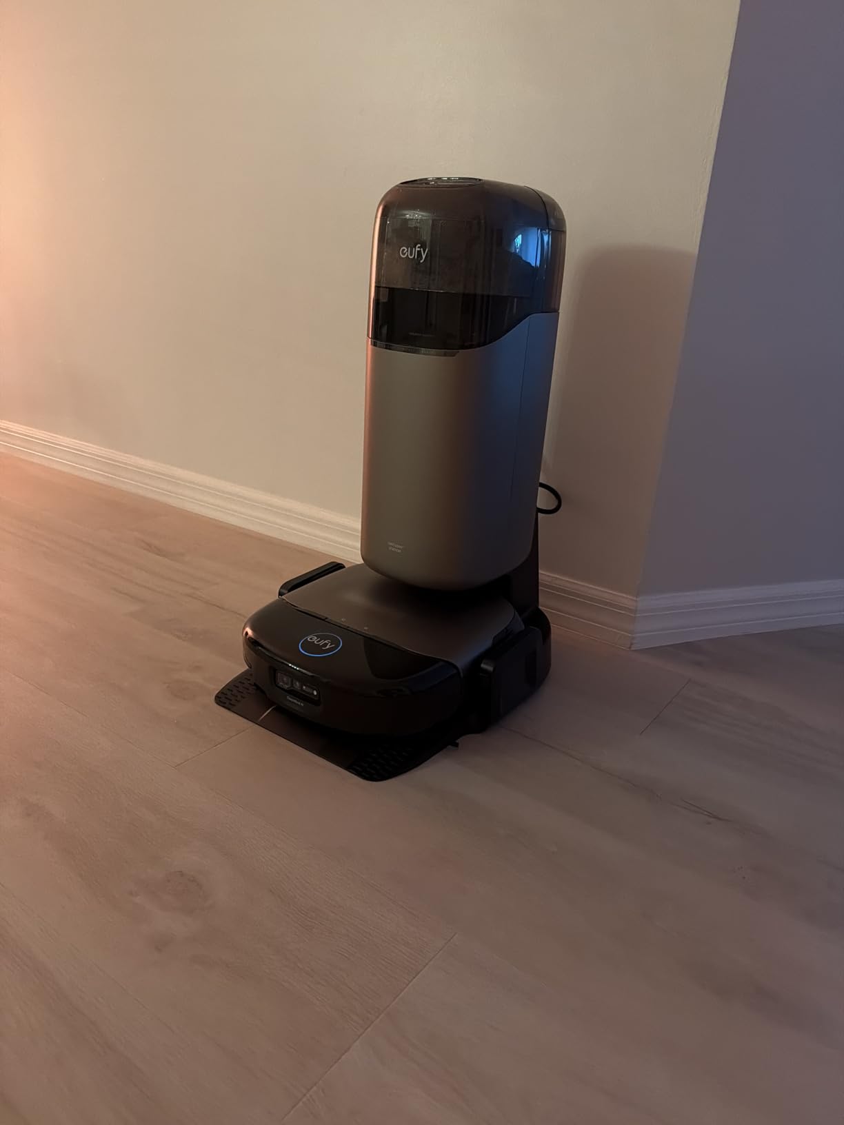 eufy Robot Vacuum Omni S2 and Mop Combo, 99.99% Germ Removal, HydroJet 2.0 Always Self-Cleaning Roller Mop, 30,000 Pa Fade-Free Suction, 5-Layer Filtration, 68-Days Self Emptying, Fragrance Diffuser customer photo 1