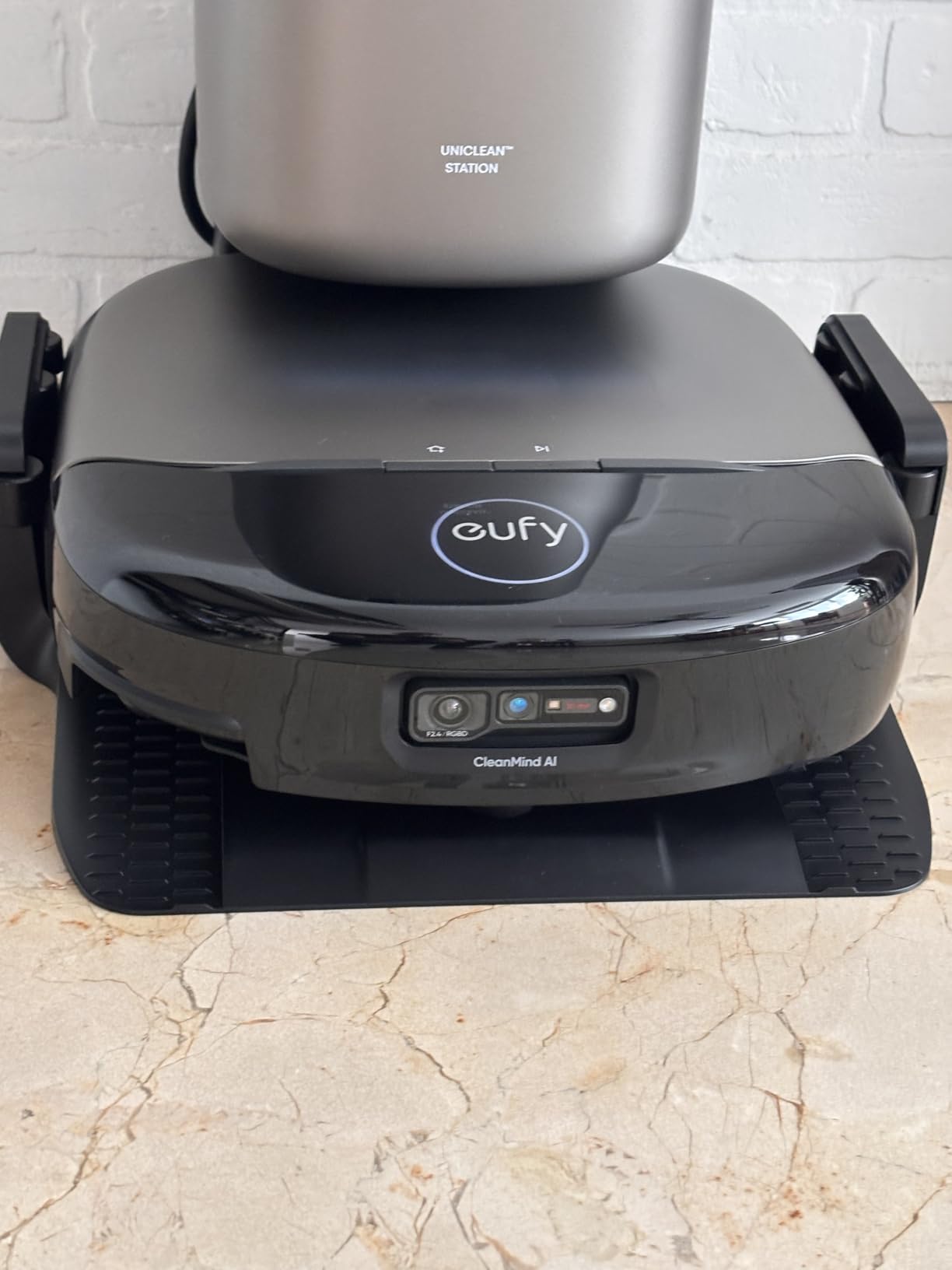 eufy Robot Vacuum Omni S2 and Mop Combo, 99.99% Germ Removal, HydroJet 2.0 Always Self-Cleaning Roller Mop, 30,000 Pa Fade-Free Suction, 5-Layer Filtration, 68-Days Self Emptying, Fragrance Diffuser customer photo 2
