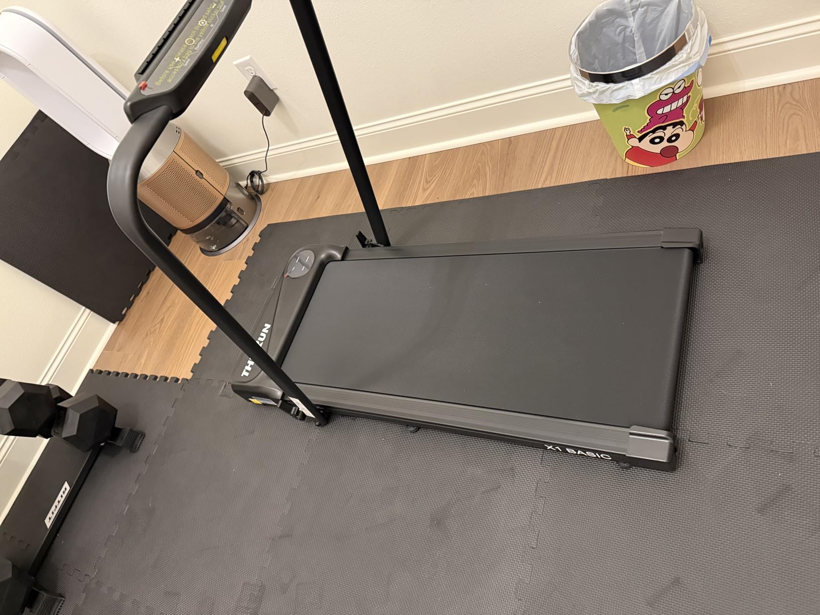 THERUN Walking Pad with Handle Bar, Walking Pad Treadmill for Home, Compact Treadmills with APP, Under Desk Treadmill with 10% Manual Incline, Portable Treadmill with Quiet Core customer photo 1