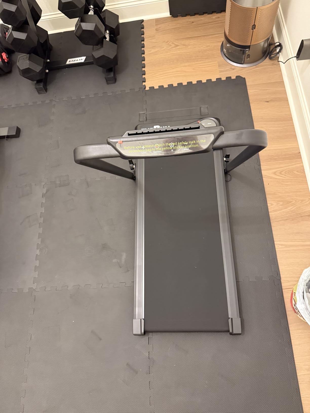 THERUN Walking Pad with Handle Bar, Walking Pad Treadmill for Home, Compact Treadmills with APP, Under Desk Treadmill with 10% Manual Incline, Portable Treadmill with Quiet Core customer photo 2