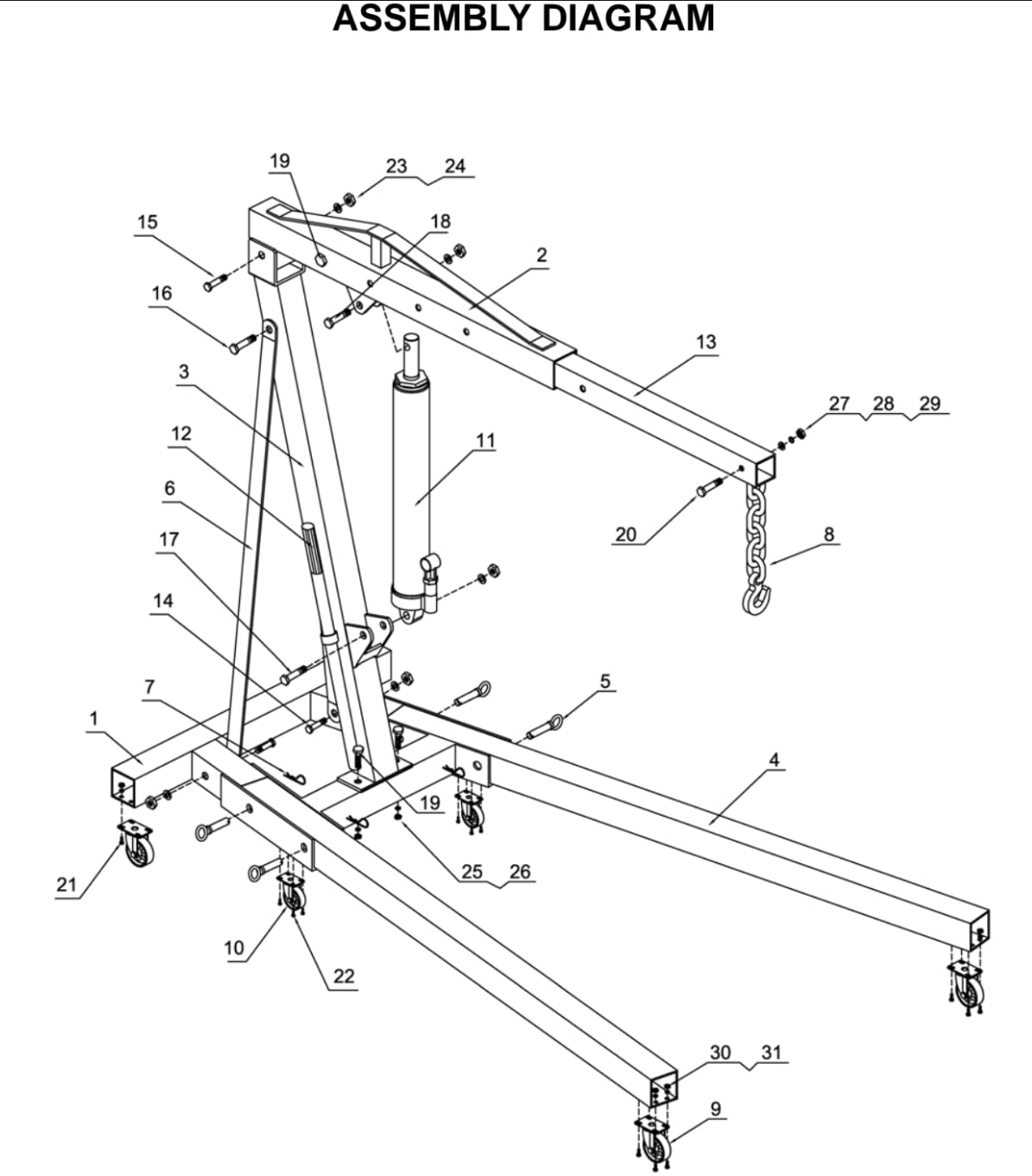 GarveeTech Engine Hoist with Lever, 2 T 4000 Lbs Heavy Duty Folding Cherry Picker Engine Lift Hydraulic Tilting Engine Shop Crane with 6 Iron Caster Wheels Telescopic Boom Hitch, Yellow customer photo 2