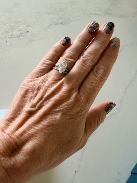 Lab Grown Diamond Wedding Bands - 925 Sterling Silver Hypoallergenic Half Eternity 1.5mm Total 0.3ct Round Stackable Lab Grown Diamond Engagement Rings for Women, Size 4-11 customer photo 2