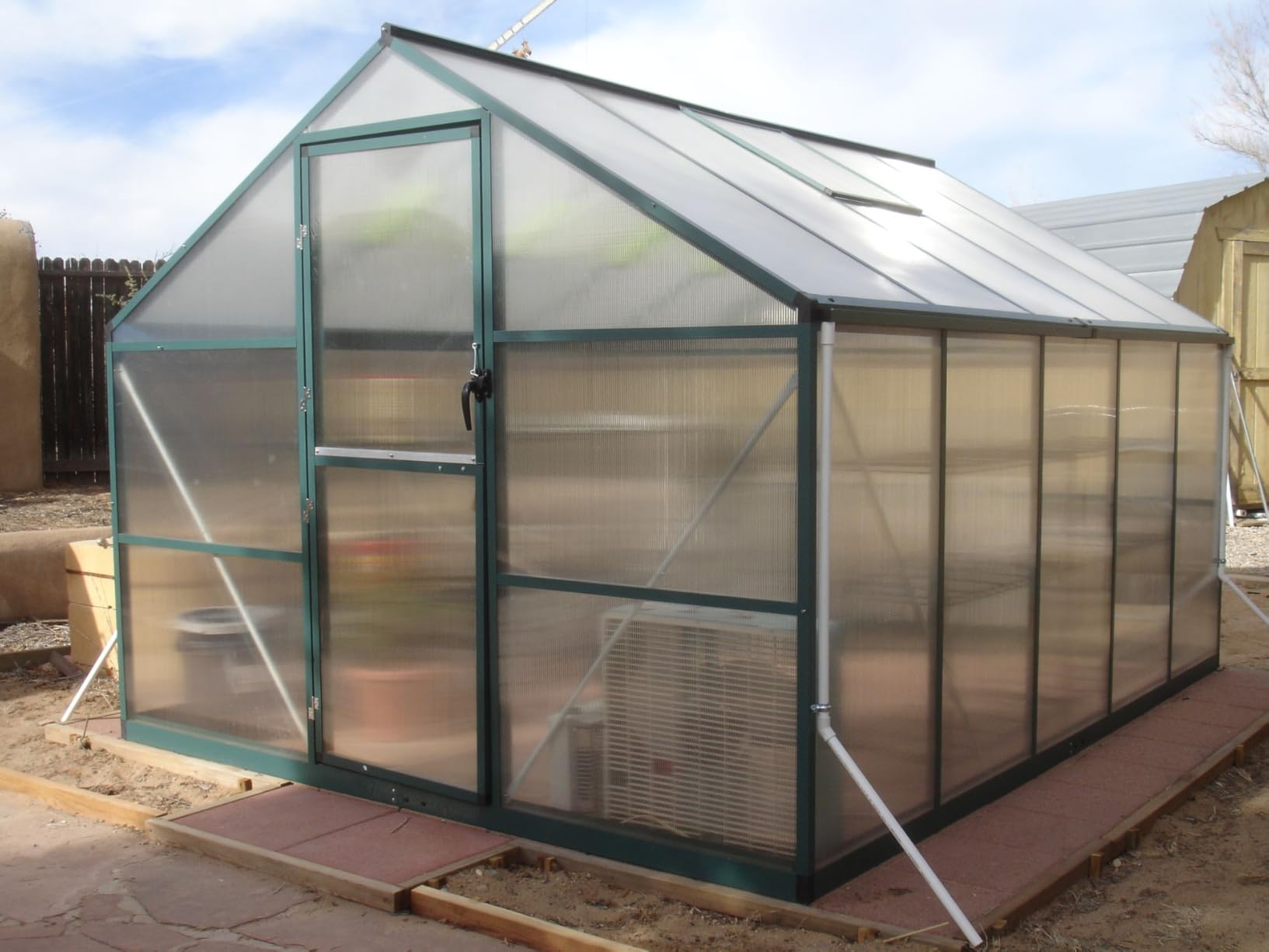 Garvee 6 x 10 FT Greenhouse, Greenhouses for Outside, Polycarbonate Greenhouse with Aluminum Frame, Lockable Door and Adjustable Roof Vent for Backyard customer photo 2