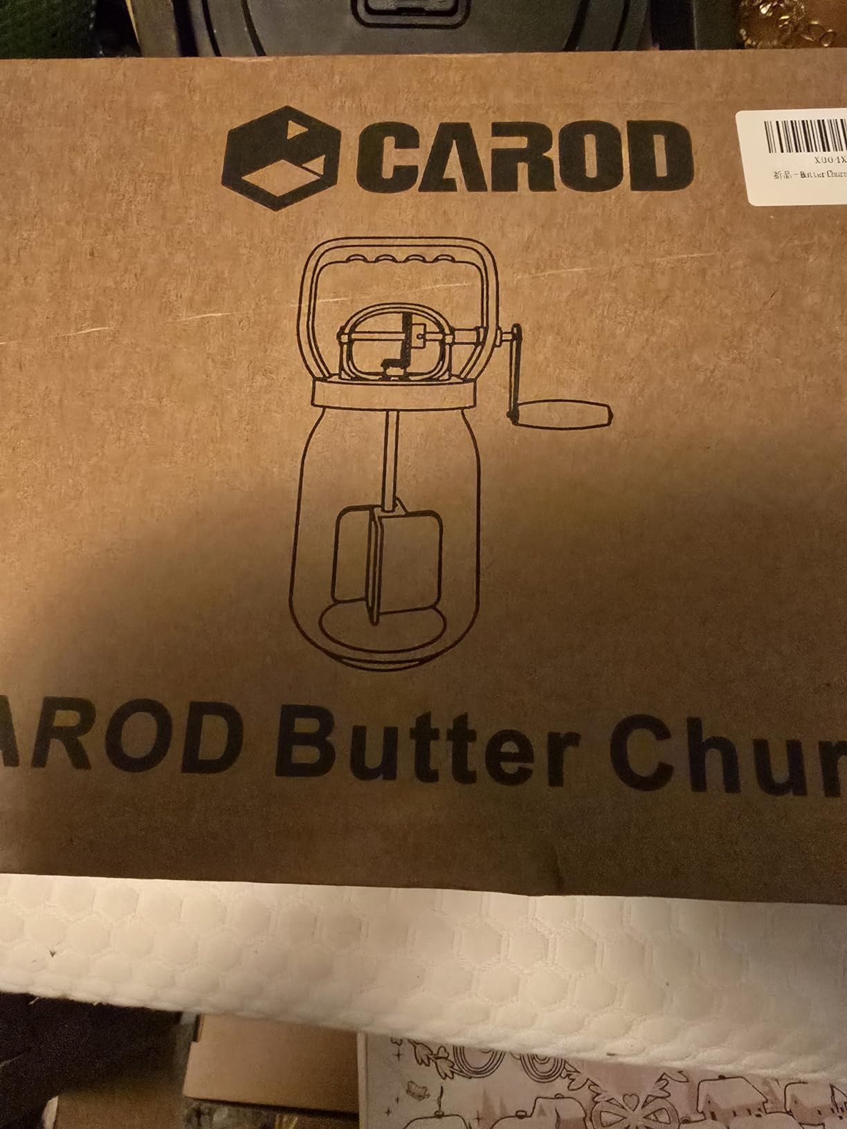 CAROD Classical Butter Churner, 1.5L Glass Jar with Hand Injury Prevention Device & Sifting Lid, 50oz Hand Crank customer photo 2