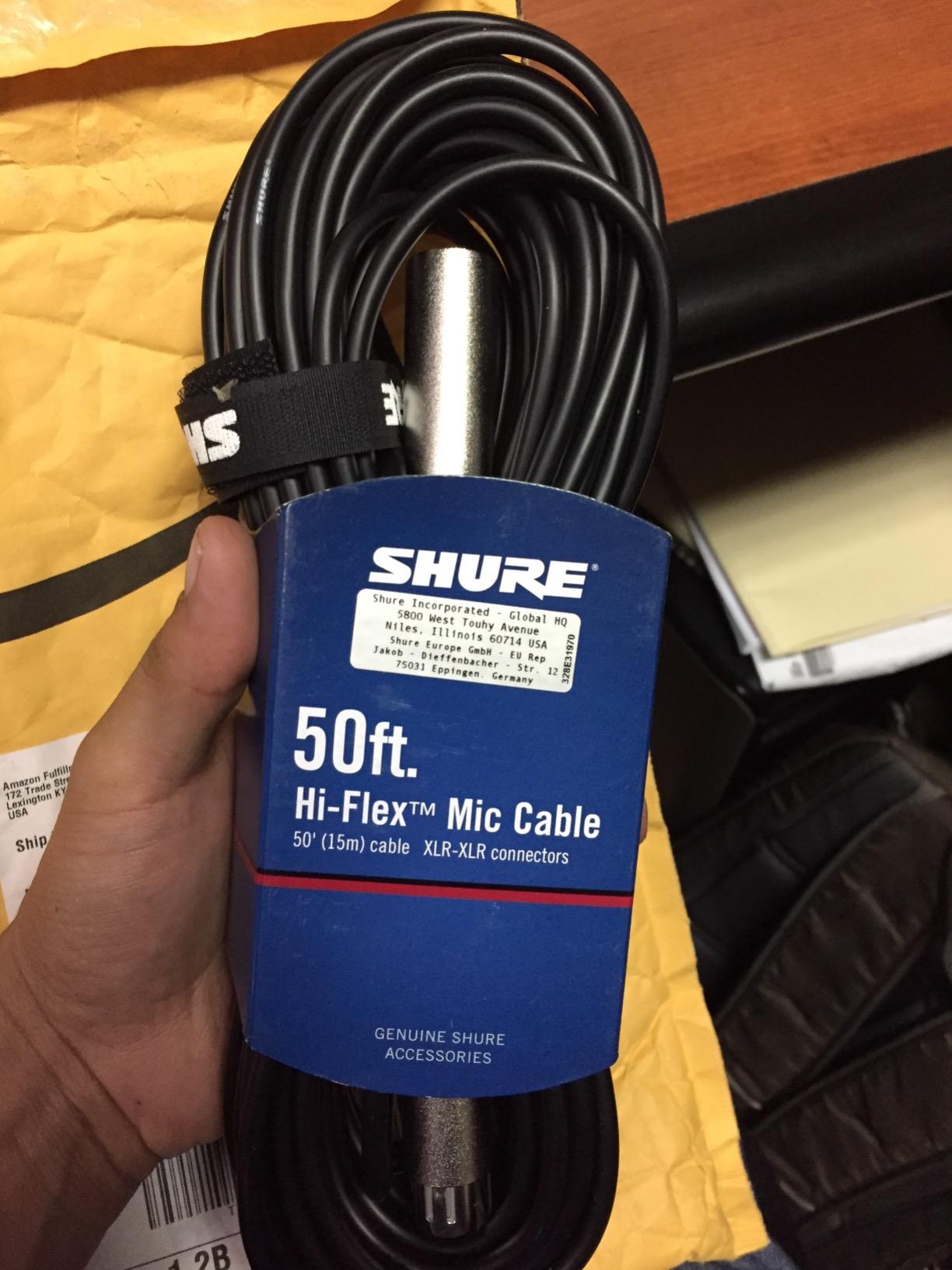 Shure C25J 25-foot Hi-Flex Cable with Chrome XLR Connectors, Black customer photo 2