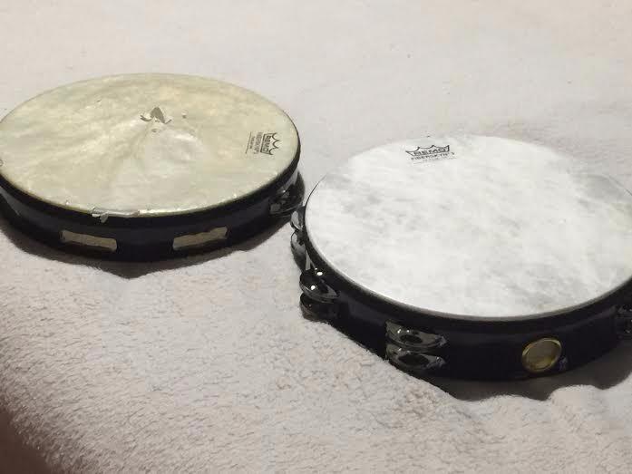 Remo TA-5210-70 Fiberskyn Tambourine - Quadura Black, 10