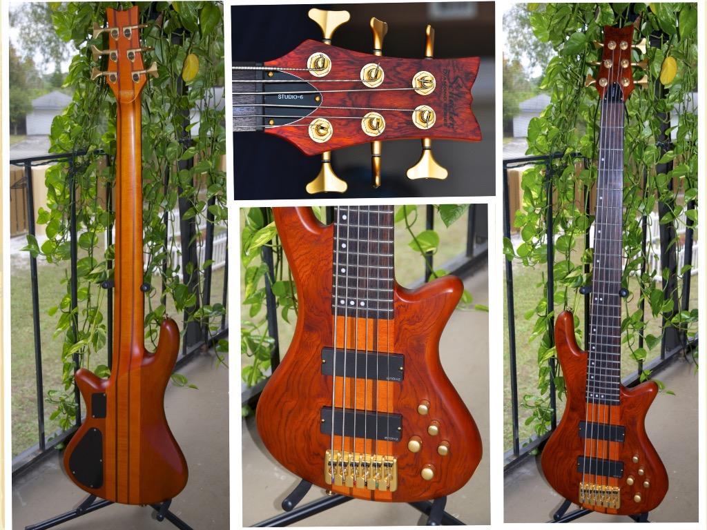 Schecter Stiletto Studio-6 Electric Bass Guitar (6 String, Honey Satin) customer photo 1