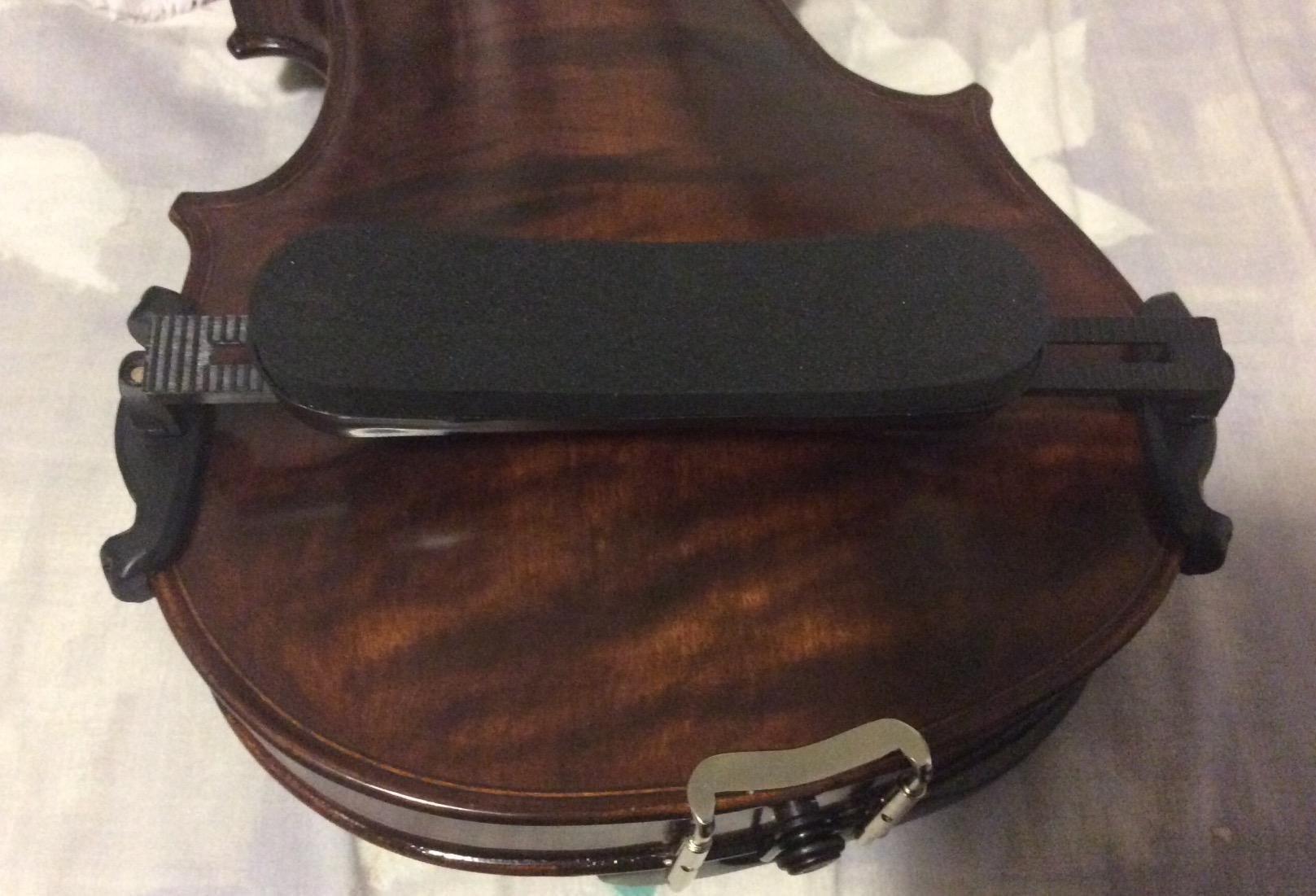 Mendini By Cecilio 4/4 Violin For Beginners, Black Solid Wood - Flamed Acoustic Violins Set with Case, Tuner, Shoulder Rest, Bow, Rosin, Bridge & Strings customer photo 1