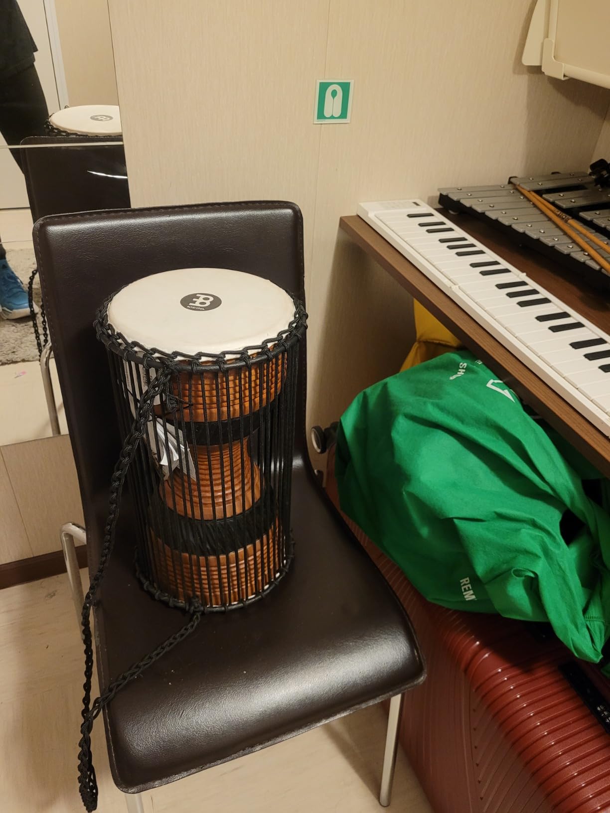 Meinl African Talking Drum with Mahogany Wood Shell and Wooden Beater - NOT MADE IN CHINA - Large Size Goat Skin Heads, 2-YEAR WARRANTY (ATD-L) customer photo 1