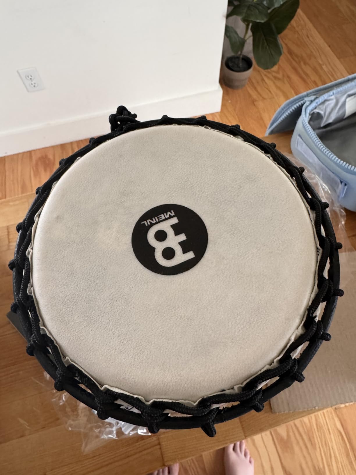 Meinl African Talking Drum with Mahogany Wood Shell and Wooden Beater - NOT MADE IN CHINA - Large Size Goat Skin Heads, 2-YEAR WARRANTY (ATD-L) customer photo 2