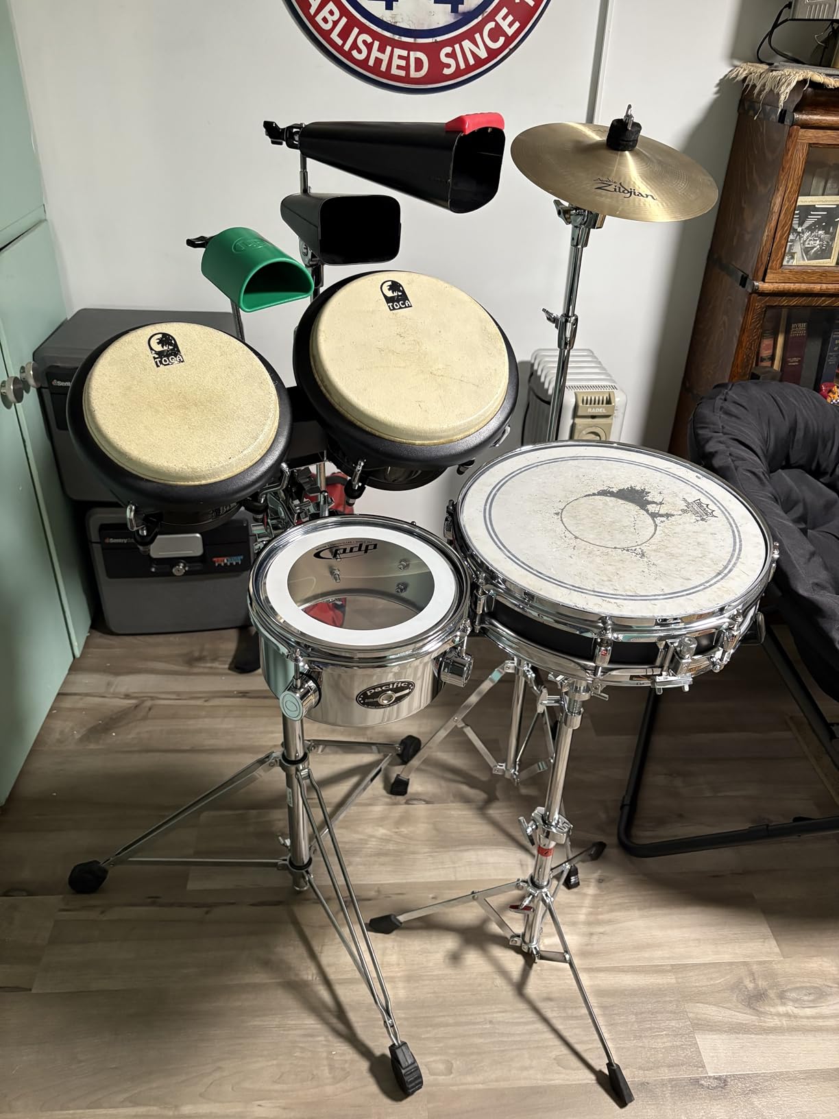 Pacific Drums by DW Mini Timbale, Chrome Plated Steel, 4X8 customer photo 1