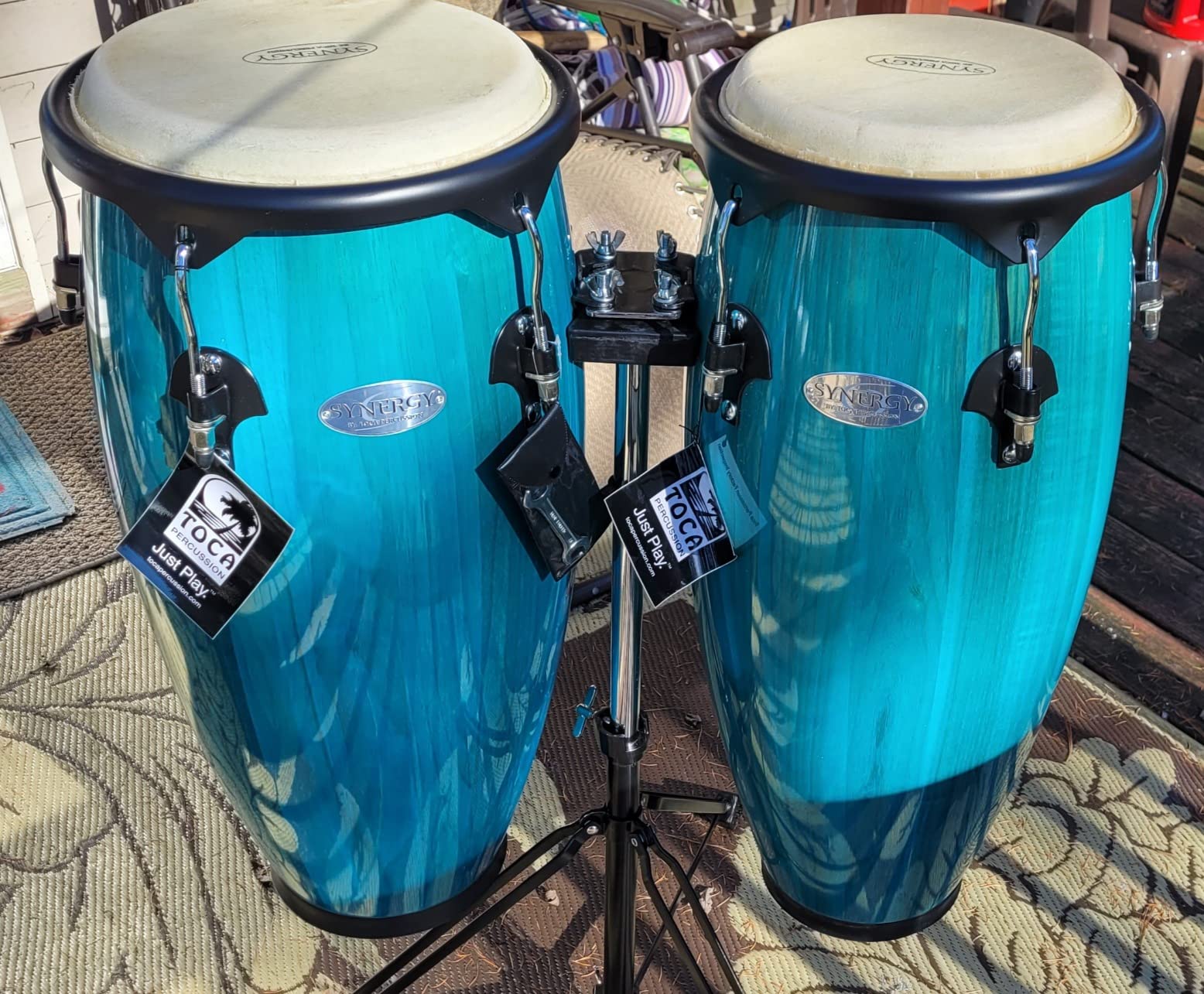 Toca 2300BB Conga Drum, Bahama Blue customer photo 1