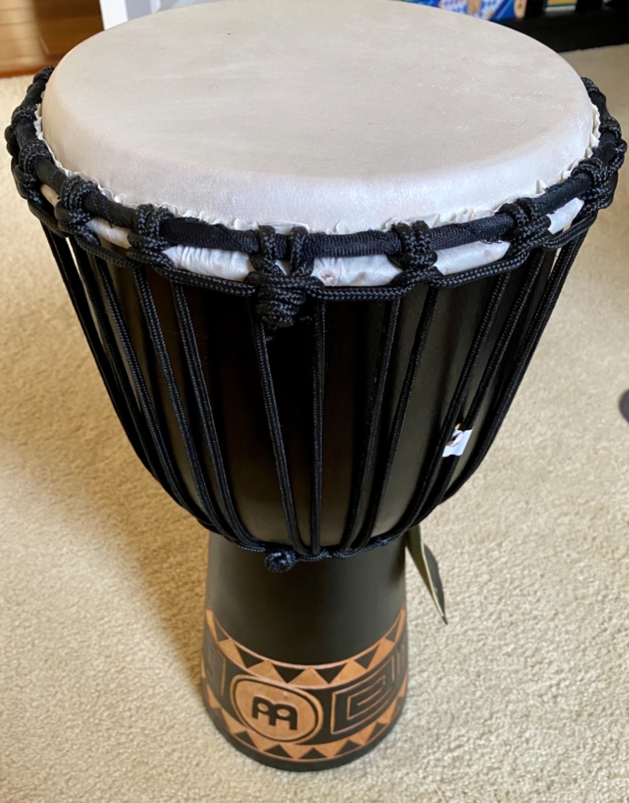 Meinl Percussion Djembe with Mahogany Wood - NOT Made in CHINA - 10-Inch Medium Size Rope Tuned Natural Head, 2-Year Warranty customer photo 1