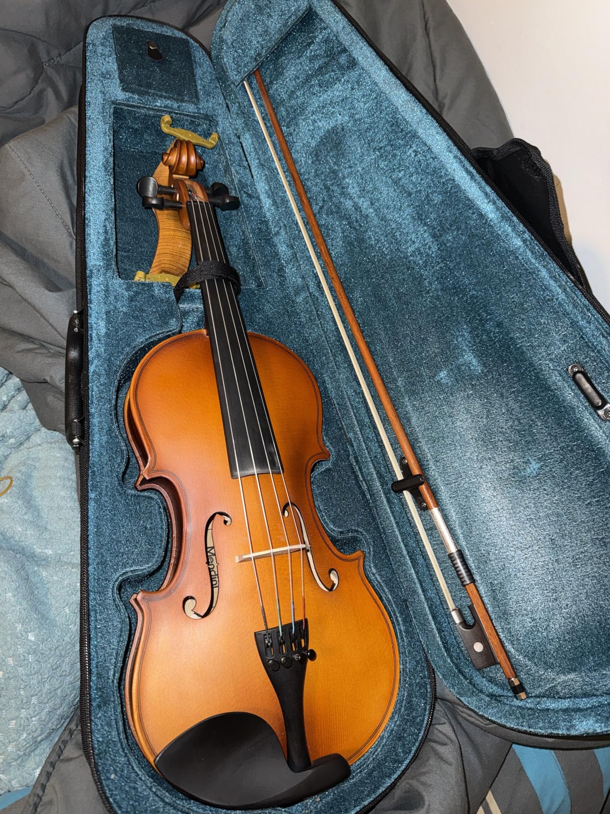 Mendini by Cecilio 14 Inch Solid Wood Viola Set for Beginners - Hand Carved Acoustic Viola Kit with Hard Case, Bow, Rosin, Bridge and Extra Strings customer photo 2