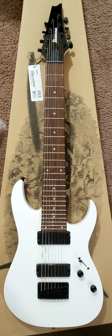 Ibanez RG Series RG8 8-String Electric Guitar - White customer photo 2