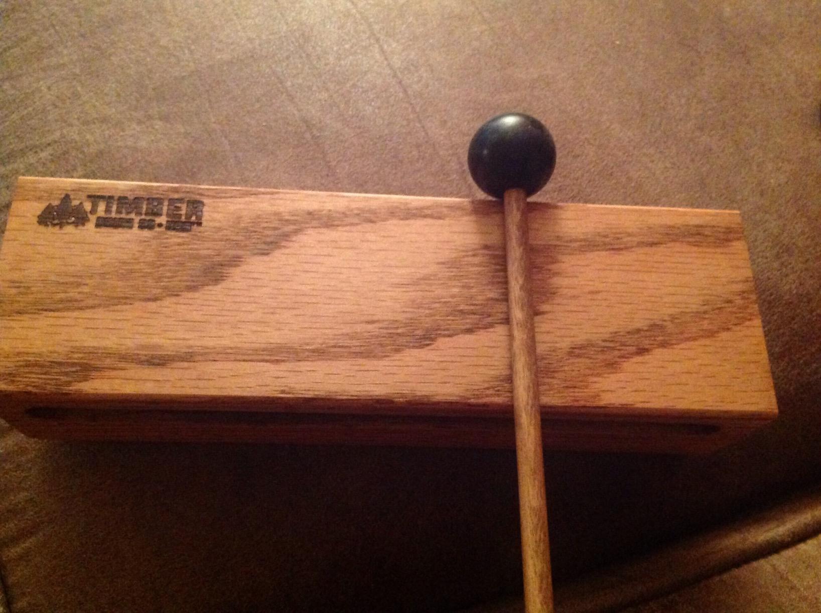 Timber Drum Co. Wood Block Instrument - MADE IN U.S.A. Percussion | Solid Tennessee White Ash with Mallet & Feet, For Adults & Classrooms, Live/Studio, 8