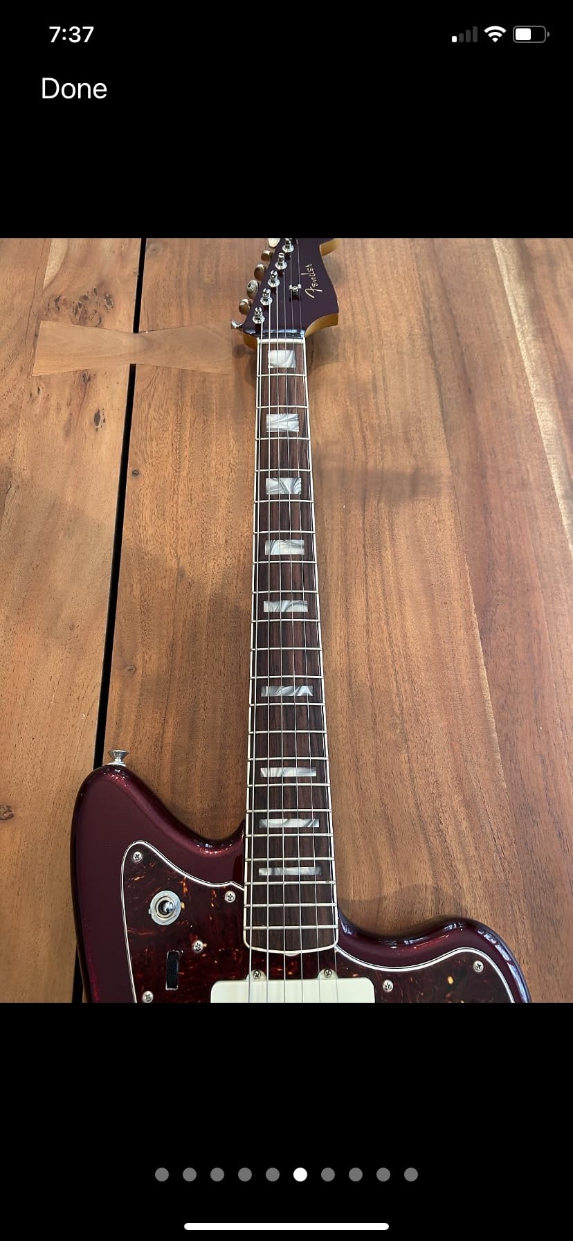 Fender Troy Van Leeuwen Jazzmaster Oxblood Solid-Body Electric Guitar customer photo 1