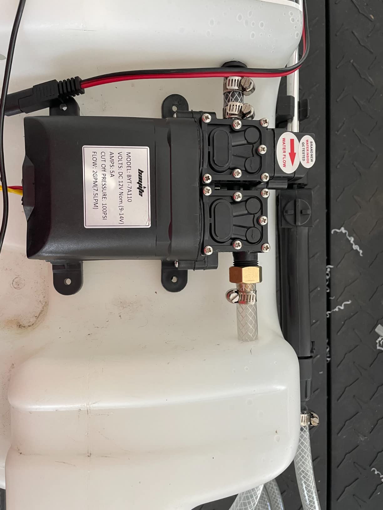 Ironton ATV Spot Sprayer, 8 Gallon Capacity, 1 GPM, 12V, Santoprene and Viton Pump, 12 Ft Vertical Spray Reach, 11 Ft Hose, in-Line Switch, for ATV, UTV and Garden Tractor customer photo 1