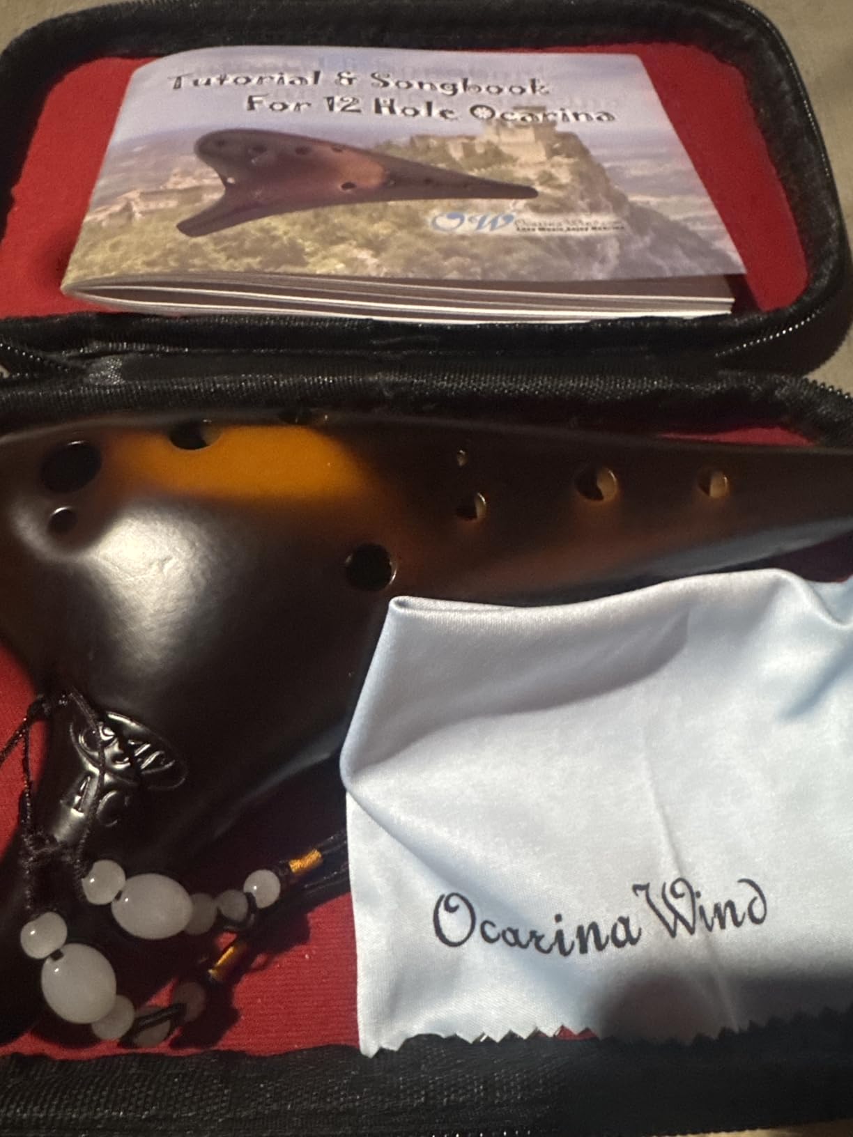 OcarinaWind 12 Hole Alto C Ceramic Ocarina - Classic Strawfire | Handcrafted Collectible with Protective EVA Case customer photo 1