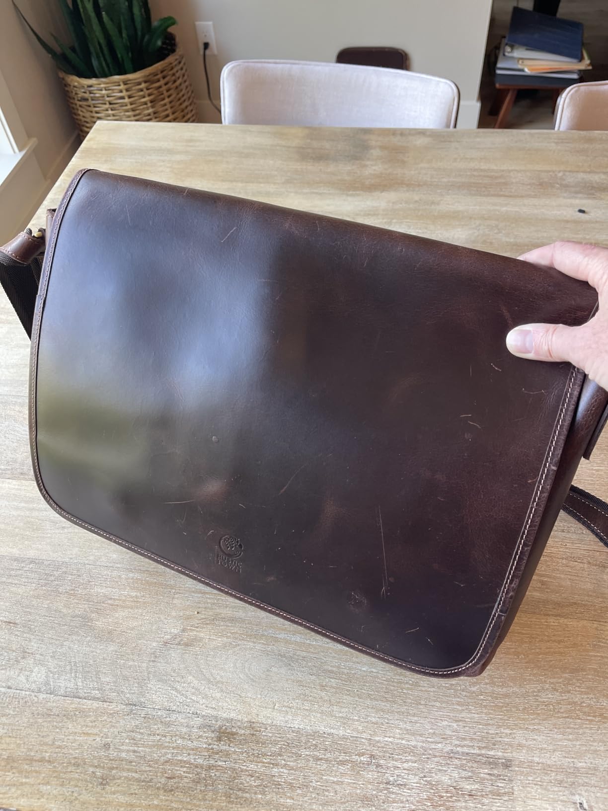 Leather Messenger Bag for Men 16