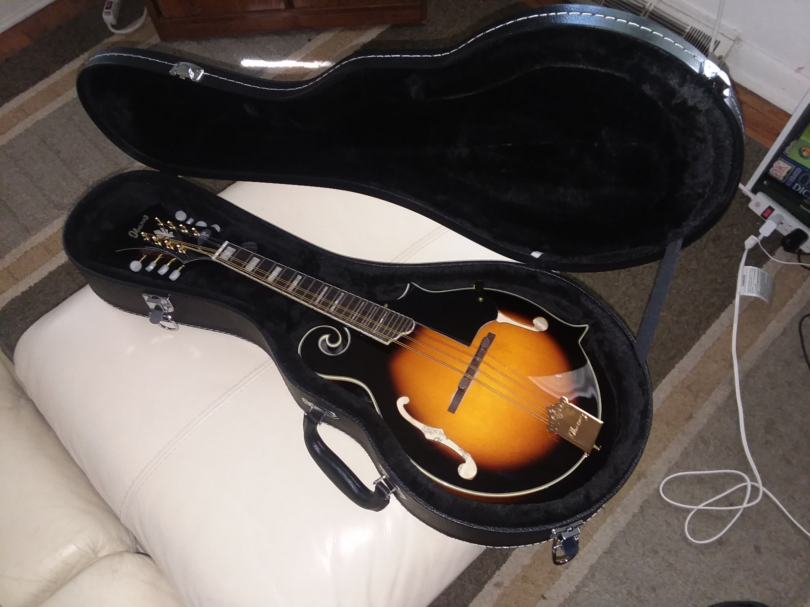 Lykos Hardshell Microgroove Pattern Leather Wood Mandolin Case Black (A Style) customer photo 2