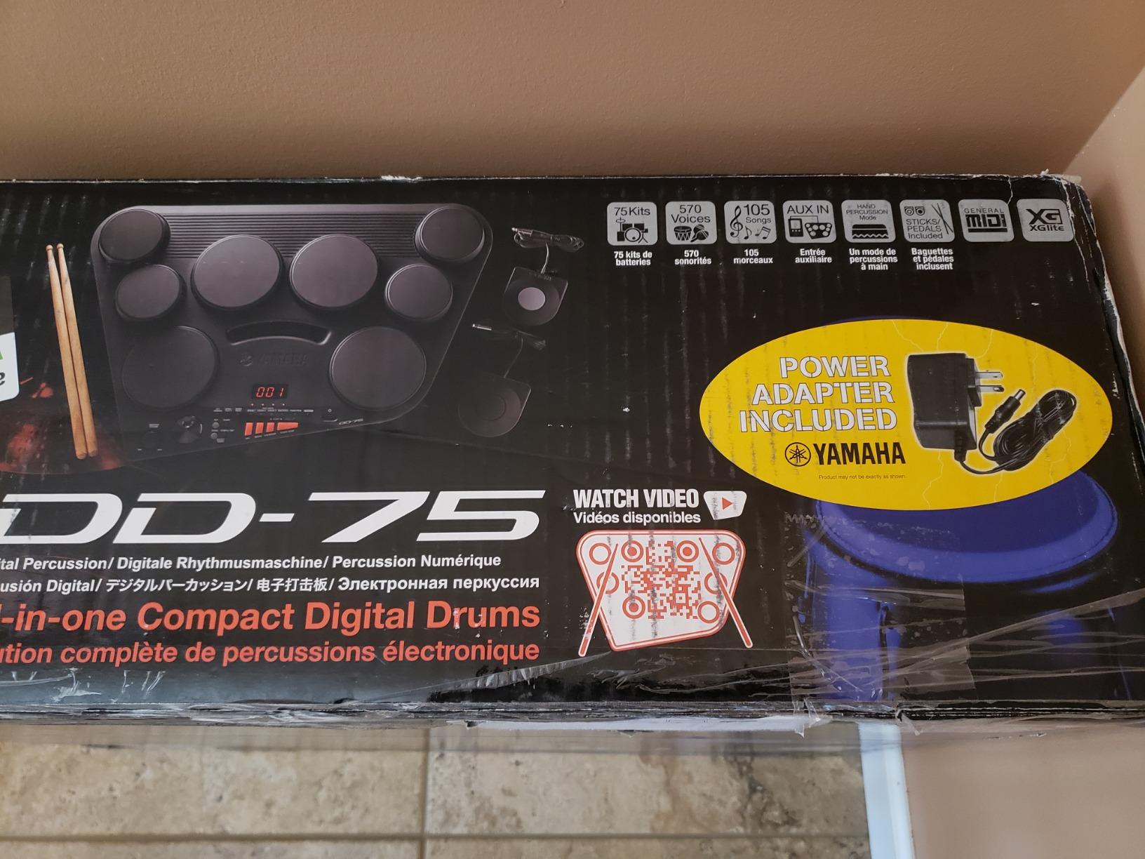Yamaha DD75 Portable Digital Drums with 2 Pedals, Drumsticks and PA130 Power Adapter customer photo 1