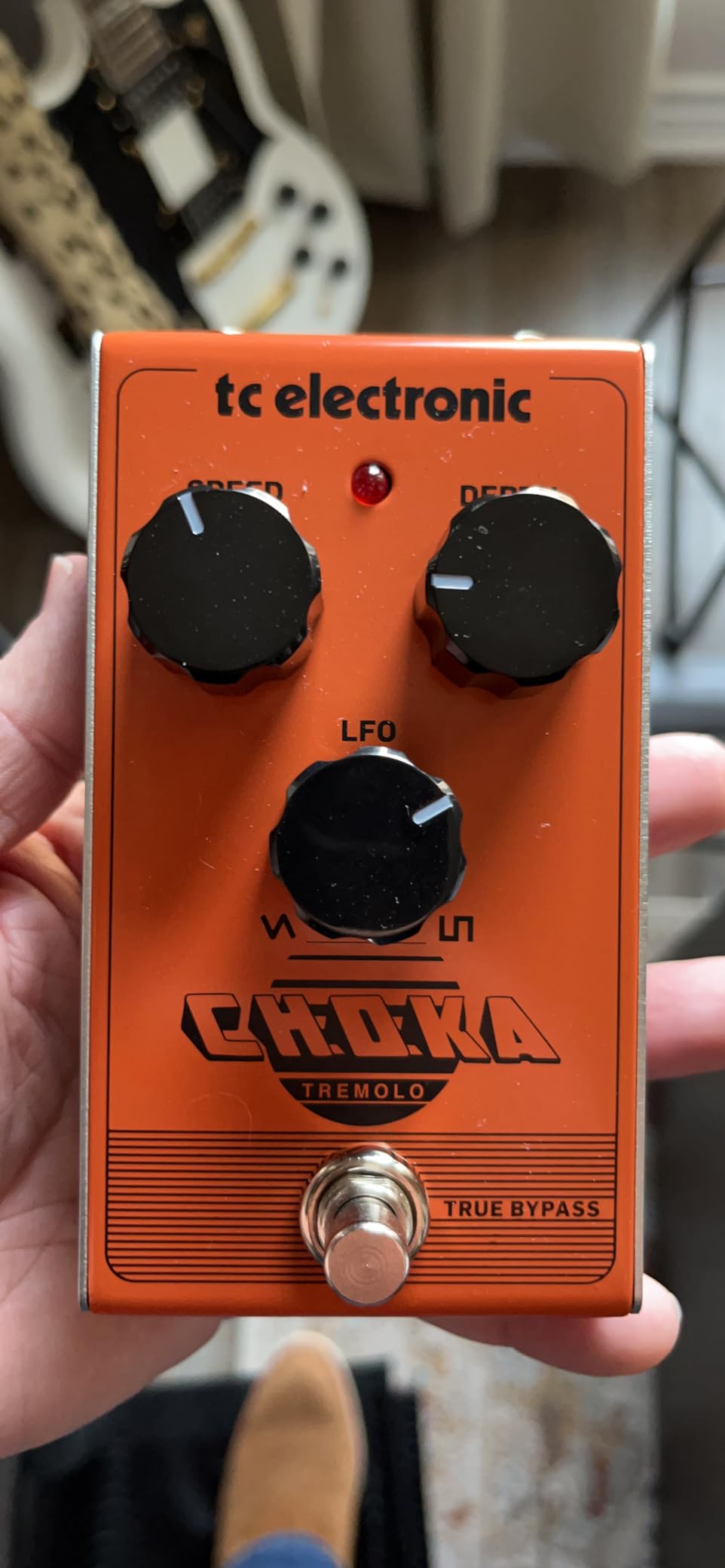 TC Electronic CHOKA TREMOLO Vintage-Flavored All-Analog Tremolo Pedal with 3-Knob Design and Seamless Morphing Between LFO Styles customer photo 1