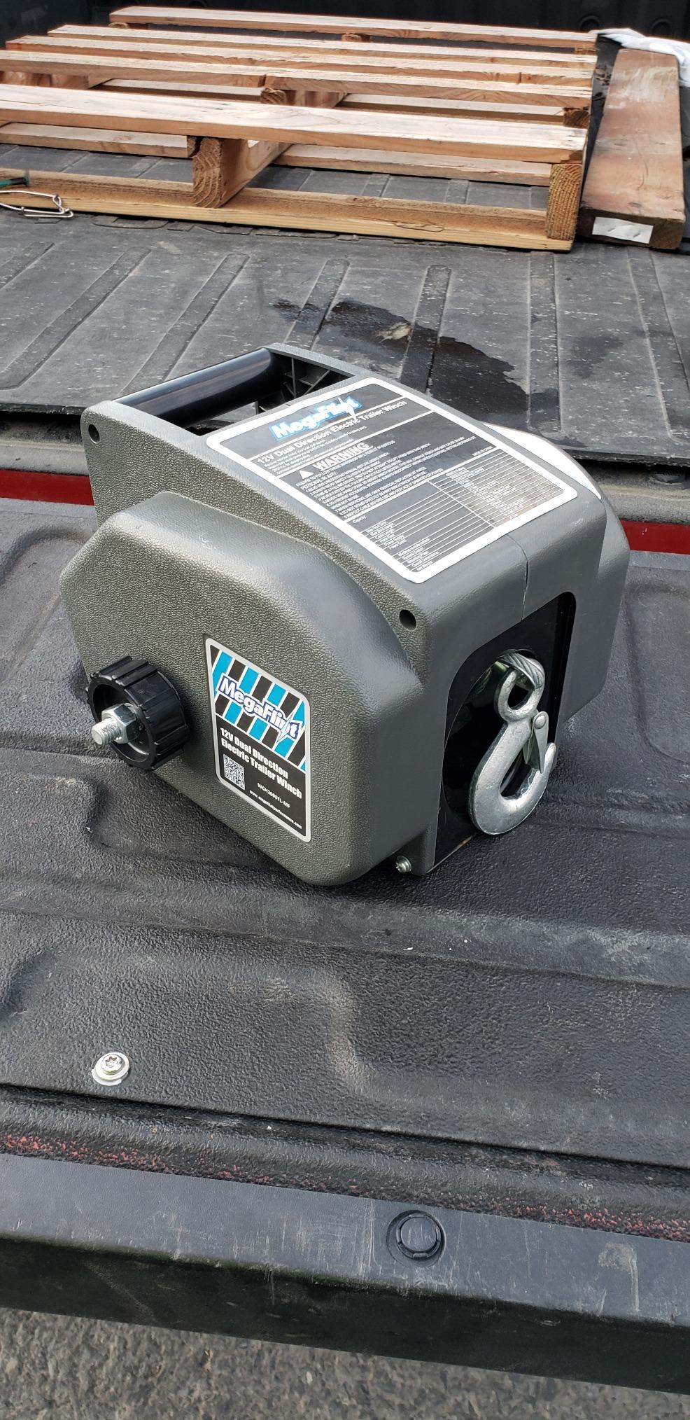 Trailer Winch, Reversible Electric Winch, for Boats up to 6000 lbs. 12V DC, Power-in, Power-Out, and Freewheel Operations, 30% Higher winching Power Than Regular 6000 lbs Winch (5000lbs Marine) customer photo 1