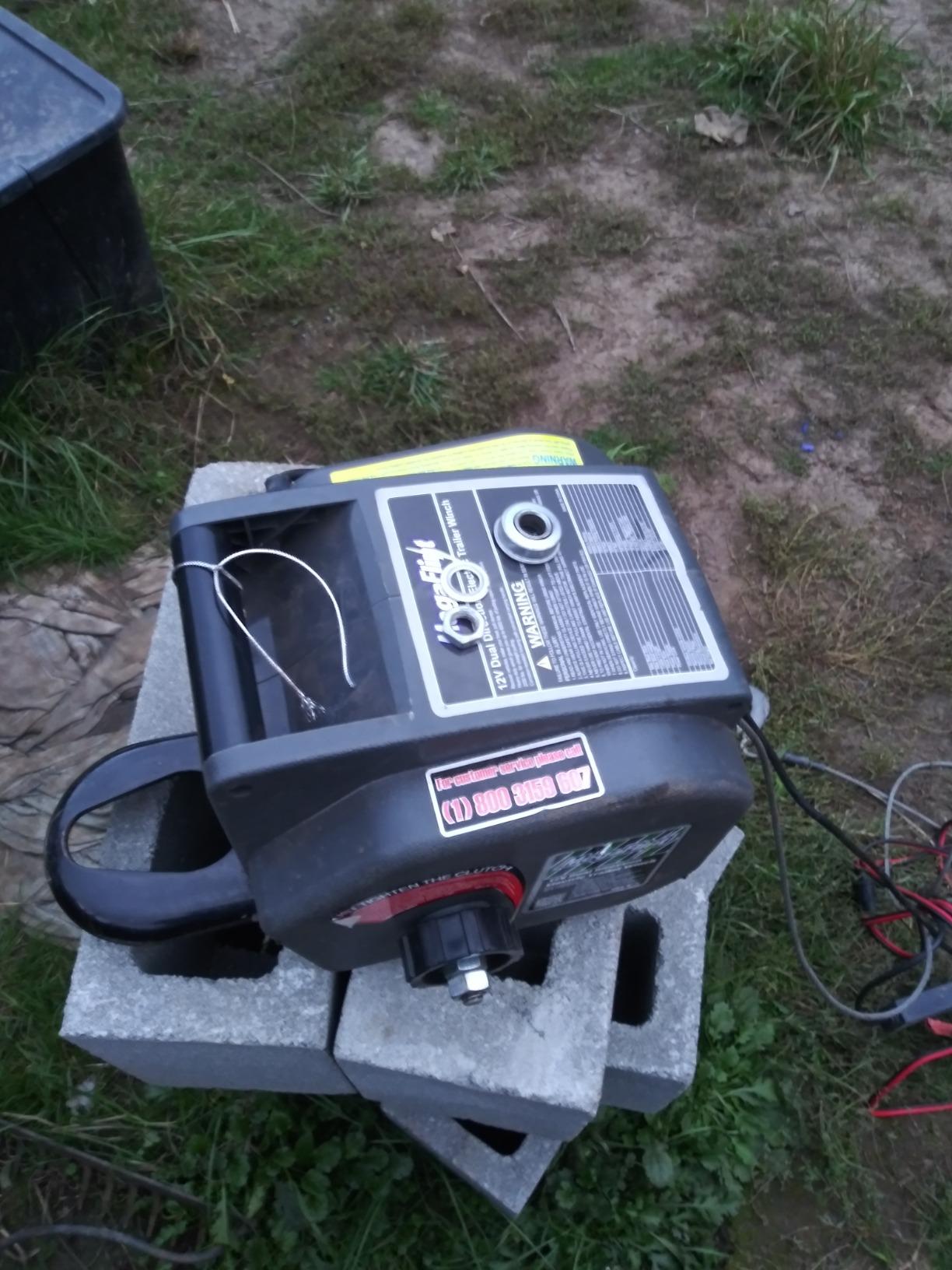 Trailer Winch, Reversible Electric Winch, for Boats up to 6000 lbs. 12V DC, Power-in, Power-Out, and Freewheel Operations, 30% Higher winching Power Than Regular 6000 lbs Winch (5000lbs Marine) customer photo 2
