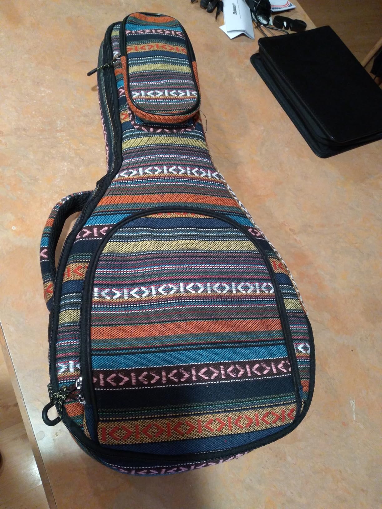 MUSIC FIRST Original Design 15mm Thick Padded Country Style A & F Style (Standard) Mandolin Gig Bag (Soft Case) Soft Mandolin Case. Fits Most A Mando. customer photo 1