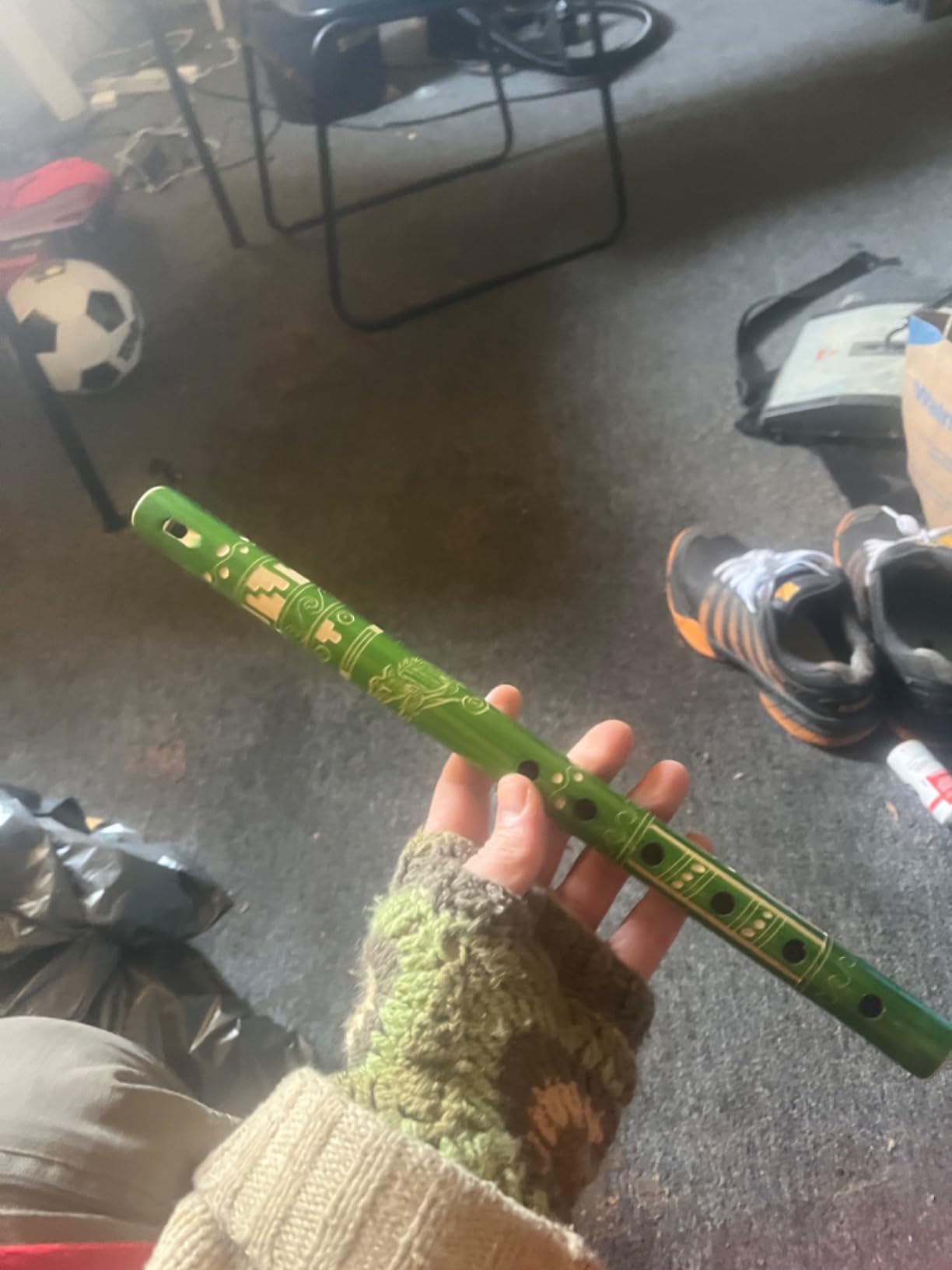 Mia Jewel Shop - Handmade Colored Bamboo Wooden Flute | Tribal Nature Pattern | Native Recorder for Beginners, Meditation & Music Lovers (Tan) customer photo 1