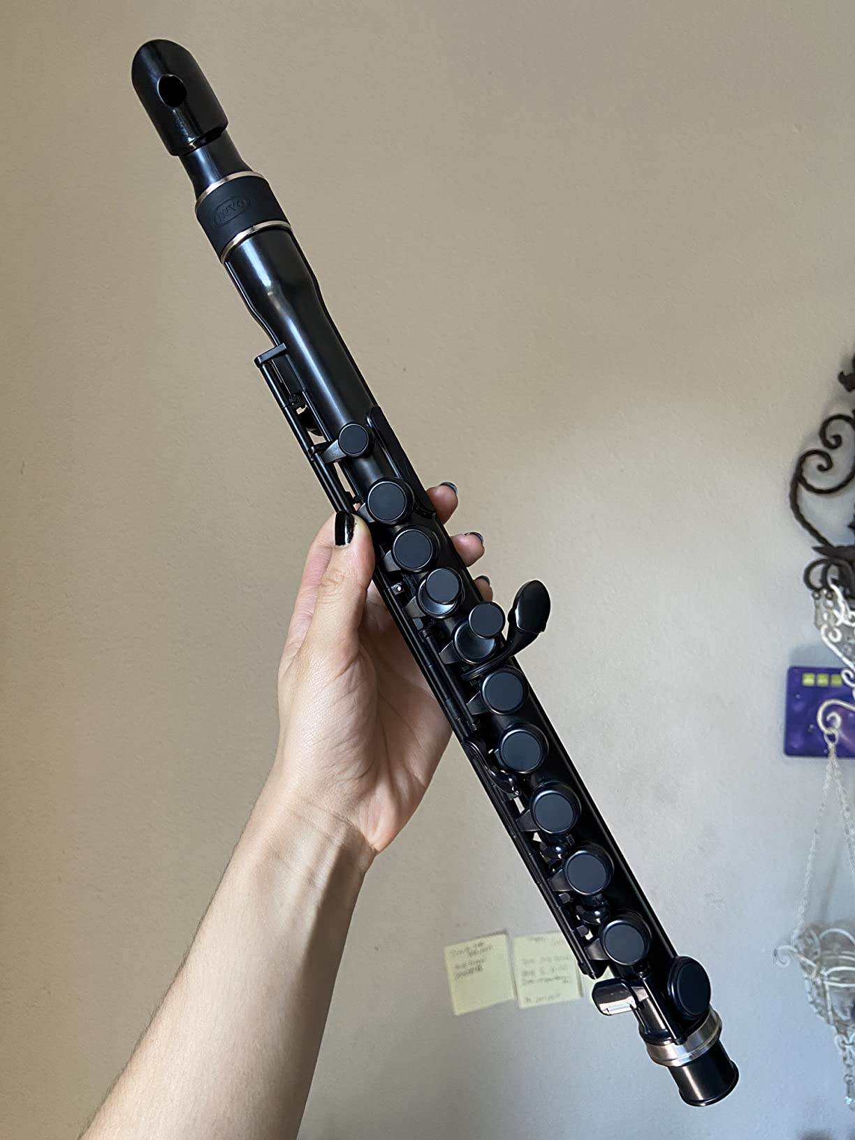 Nuvo jFlute Beginner Student Flute - Black/Black, Donut Head Joint, Waterproof ABS Plastic customer photo 1