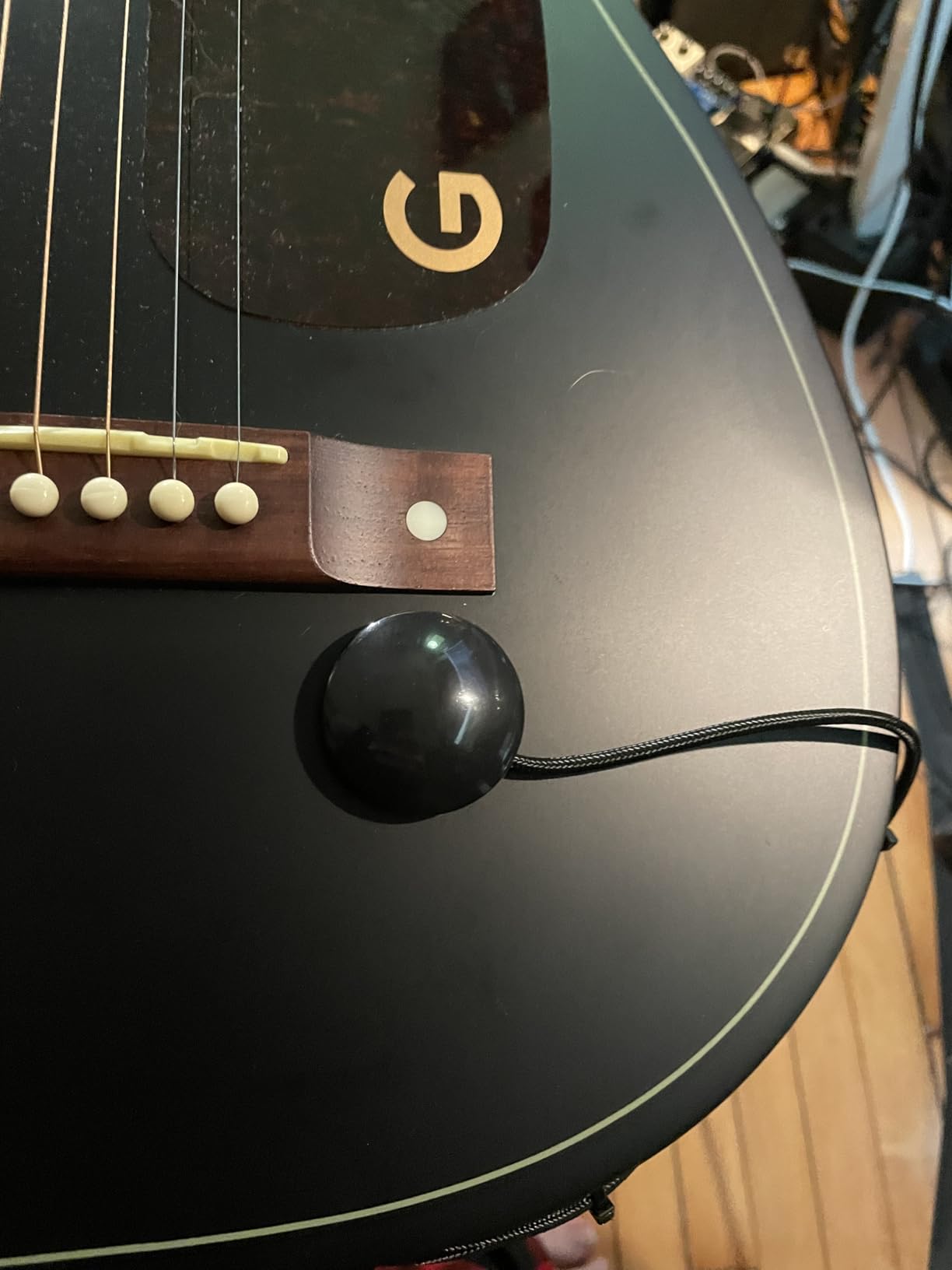 Imelod Contact Microphone Piezo Pickup for Guitar Ukulele Violin Cello Banjo Mandolin etc(Black) customer photo 1