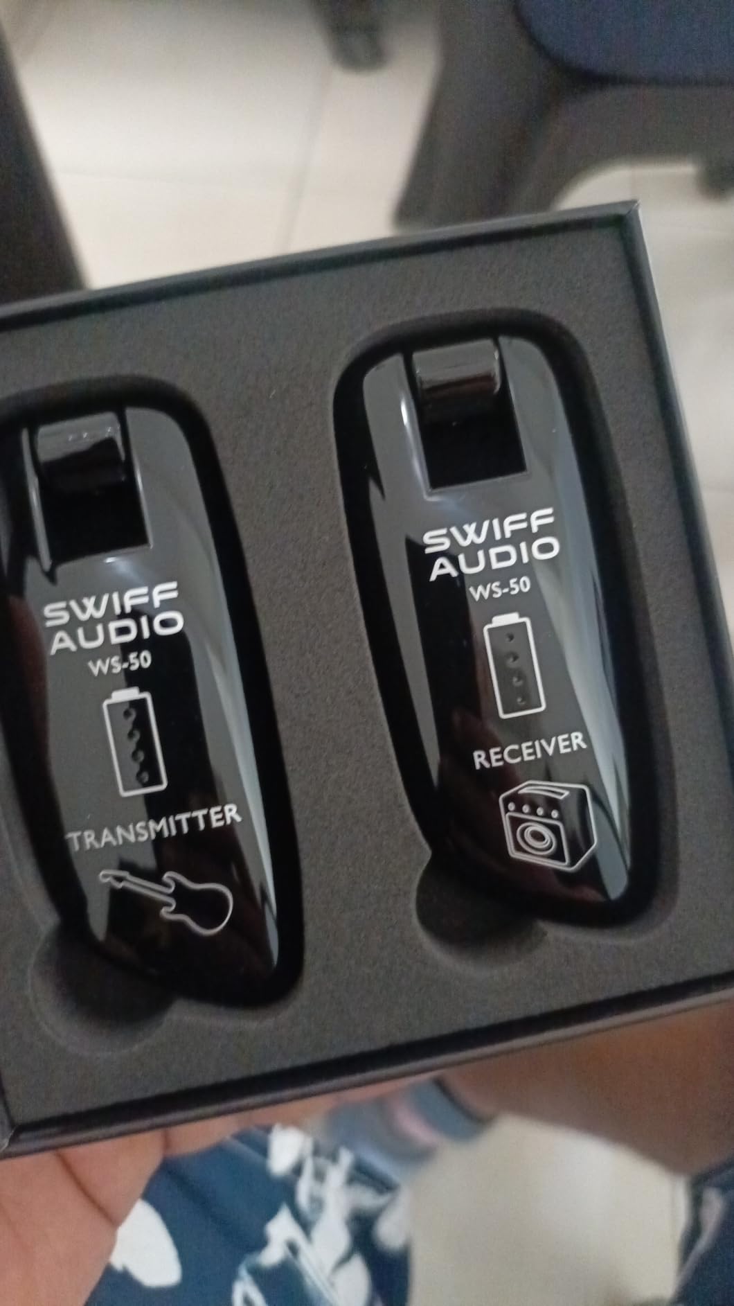 SWIFF Wireless Guitar System Rechargeable Wireless Guitar Transmitter Receiver Support Multi Channels and Long Battery Life for Electric Musical Instruments customer photo 1