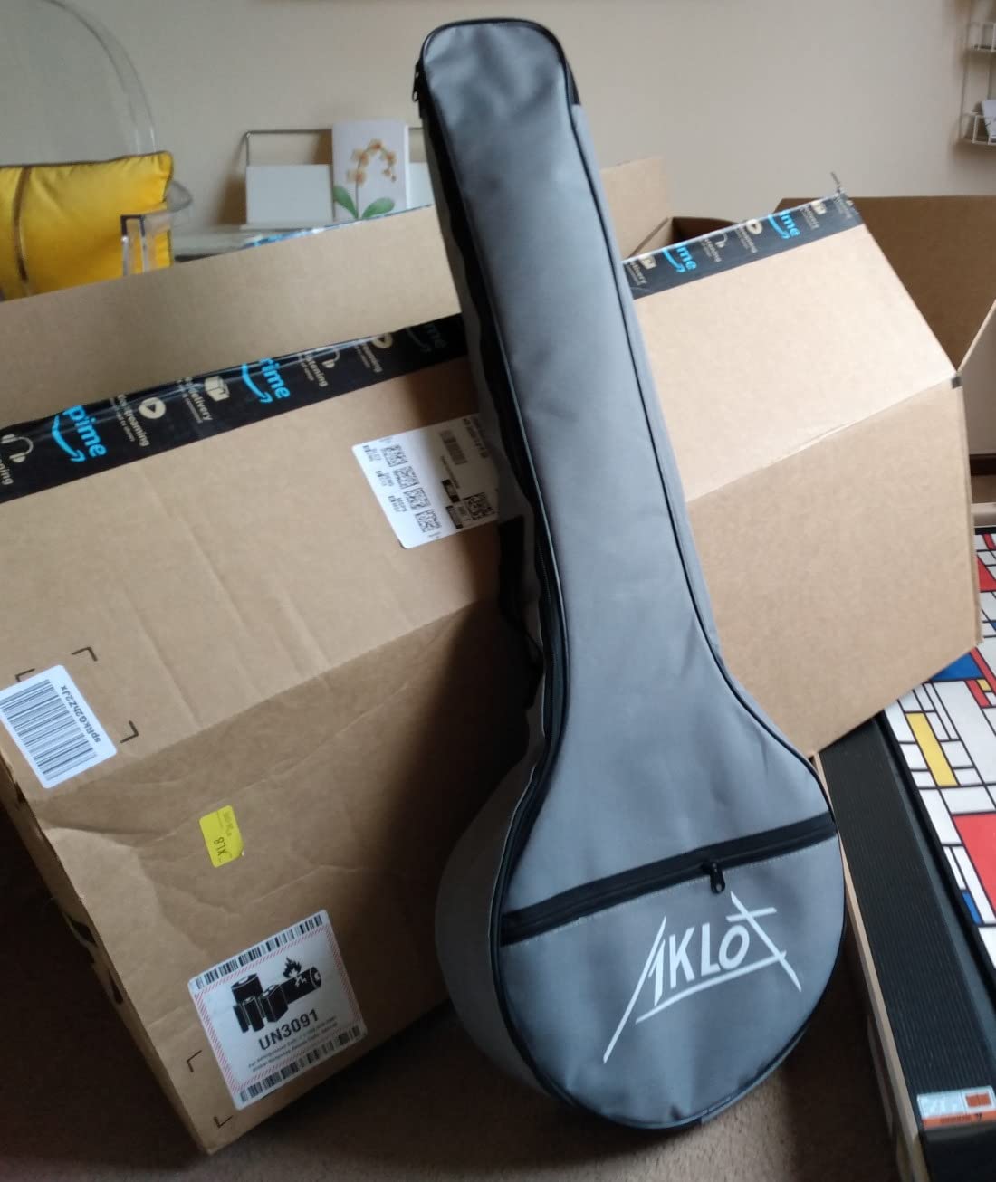 AKLOT Concert 23 inch Banjo Ukulele with Remo Drumhead Open Back Maple Body 15:1 Advanced Tuner with Two Way Truss Rod Gig Bag Tuner String Strap Picks customer photo 2